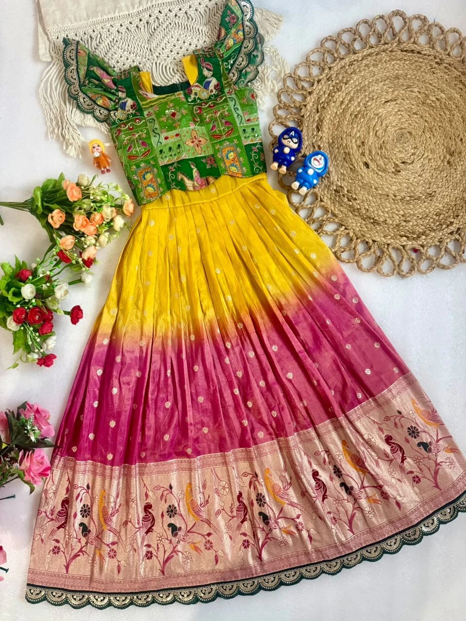 Viscose Dola Silk Kids Gown 2