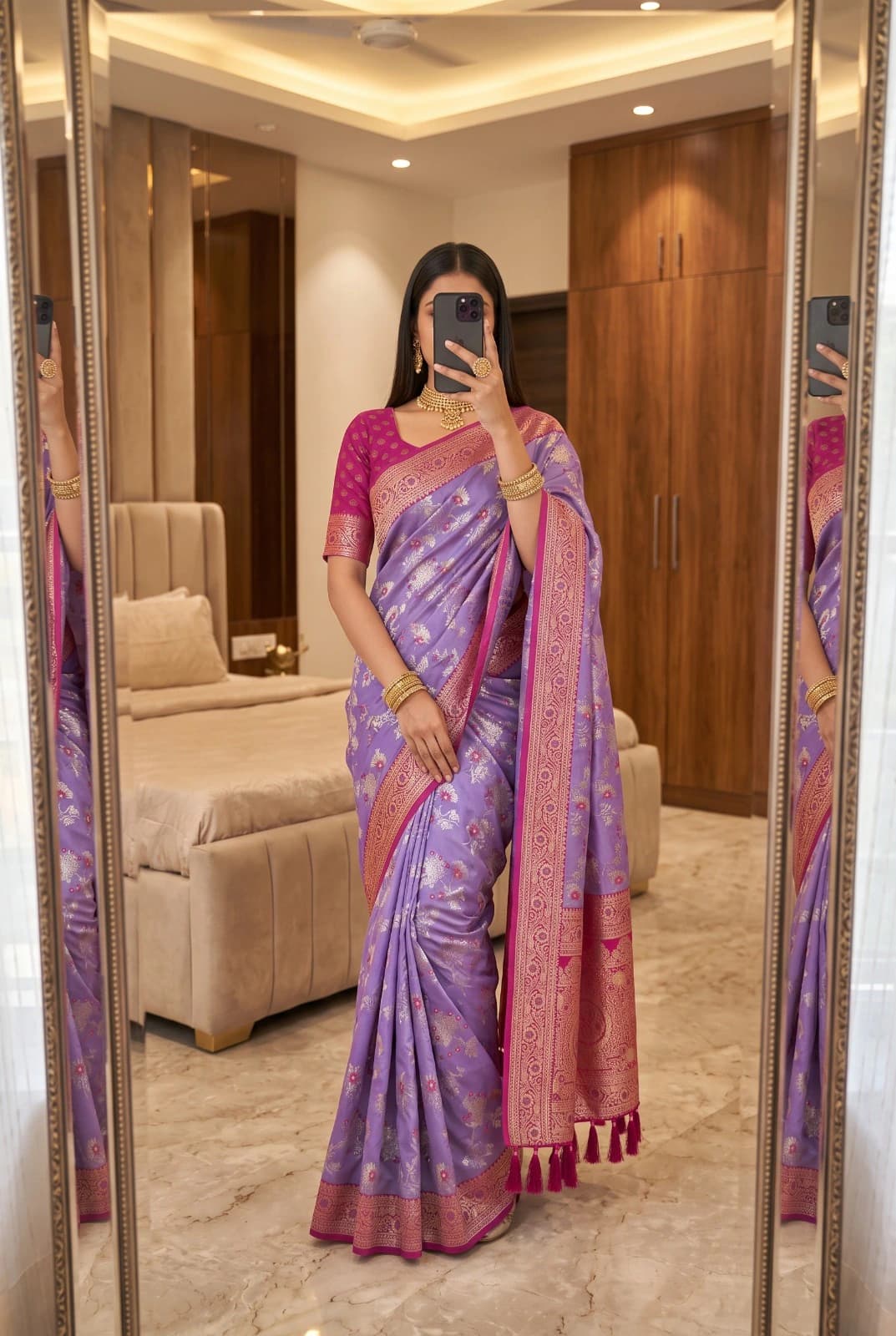 Banarasi Silk Saree with Blouse