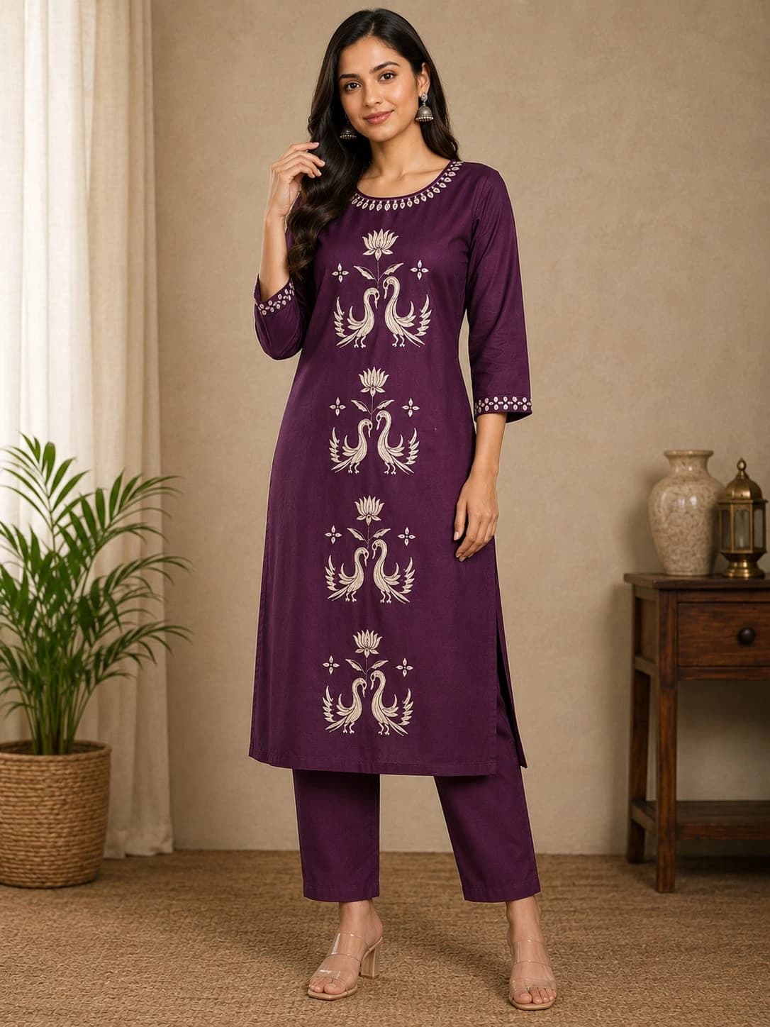 Cotton 2-Piece Kurti Set
