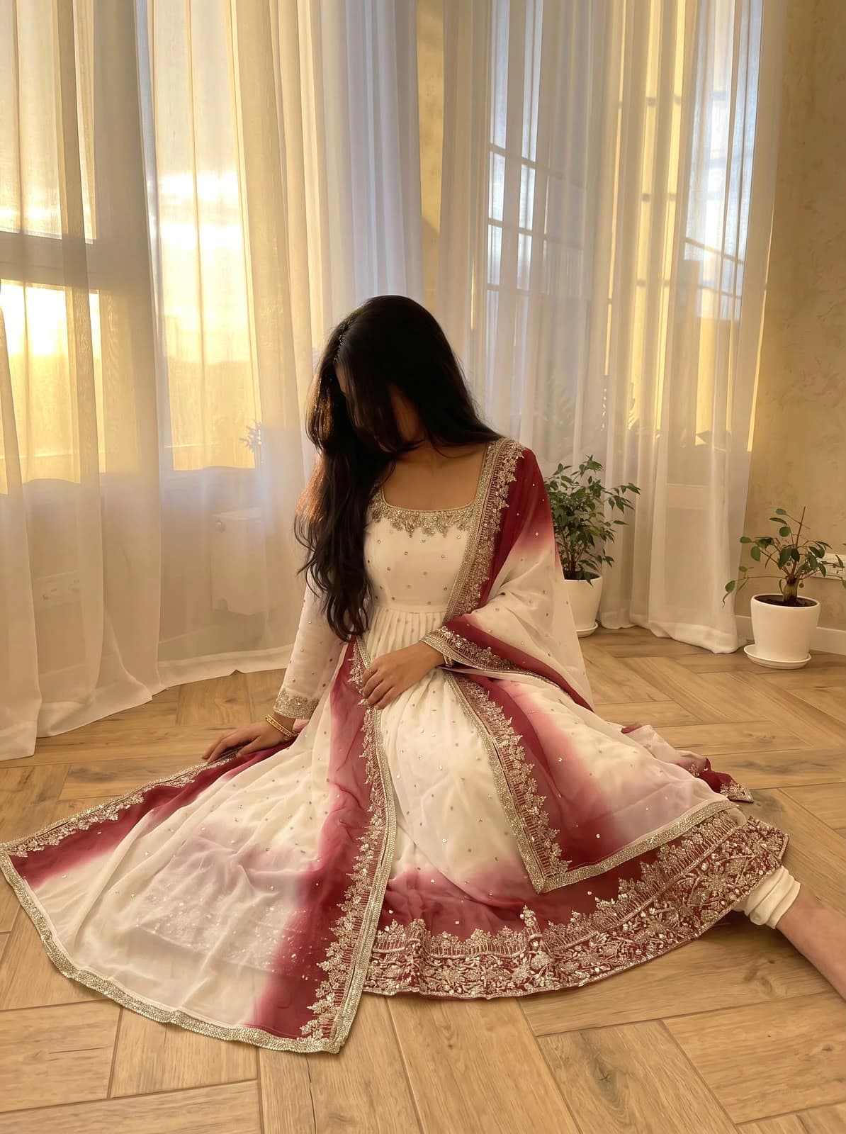 Georgette Anarkali Gown Set 9