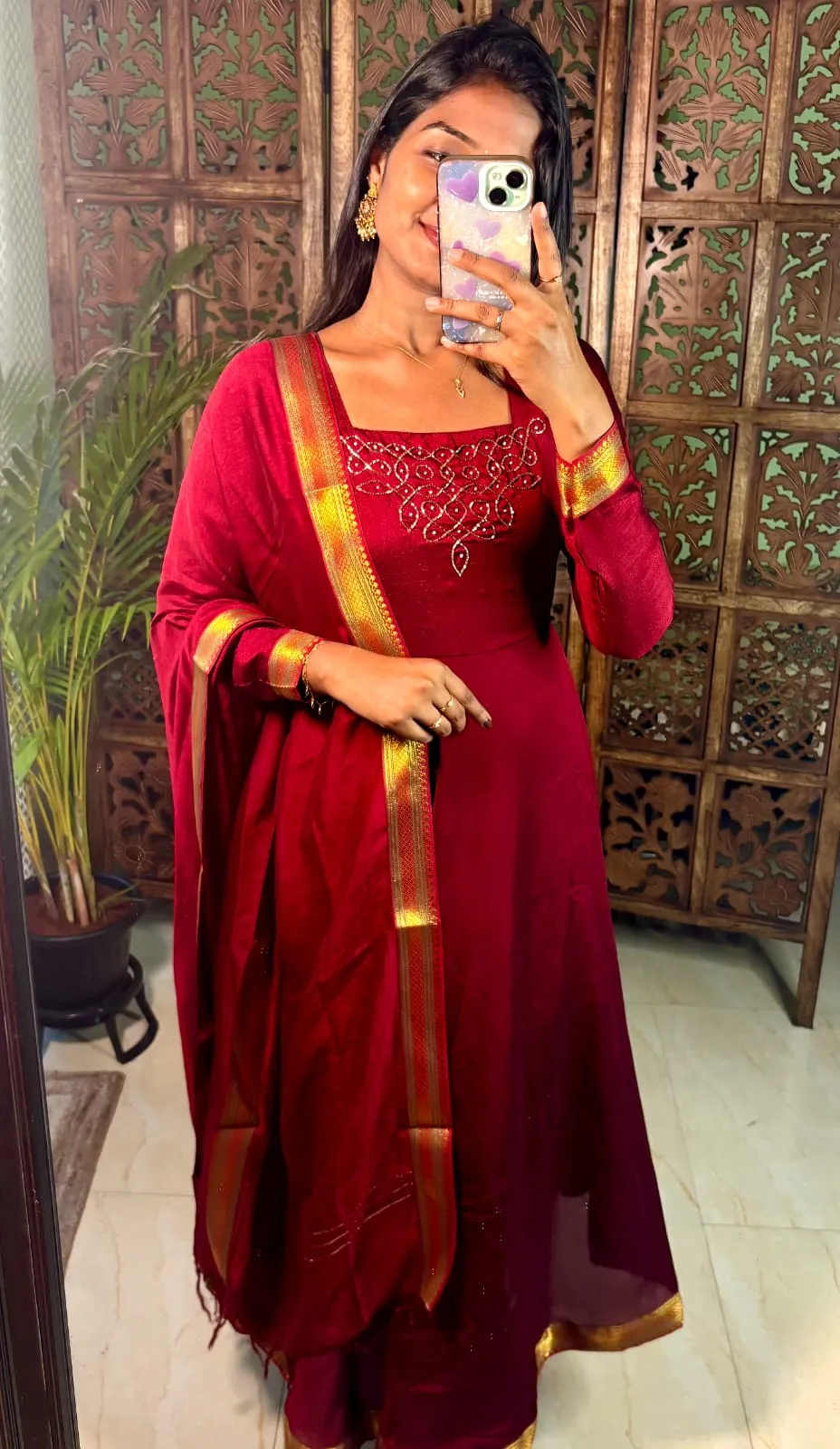 🌸🌸Kadhalar Dhinam Roja Outfit Recreation  Hand Work Gown with Duppata (New Colours Added)🌸🌸 2
