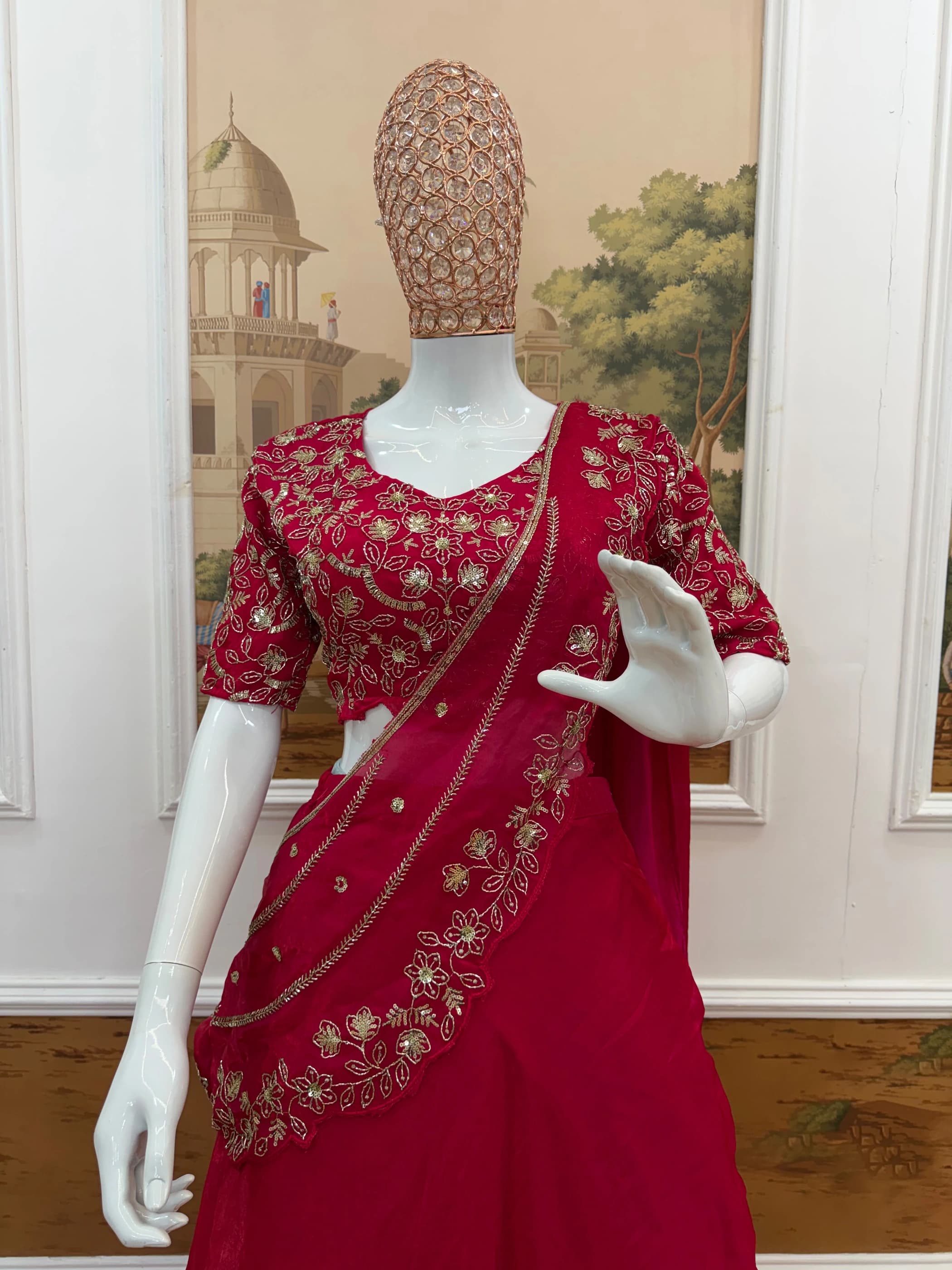 Fandy Satin Lehenga Saree 2