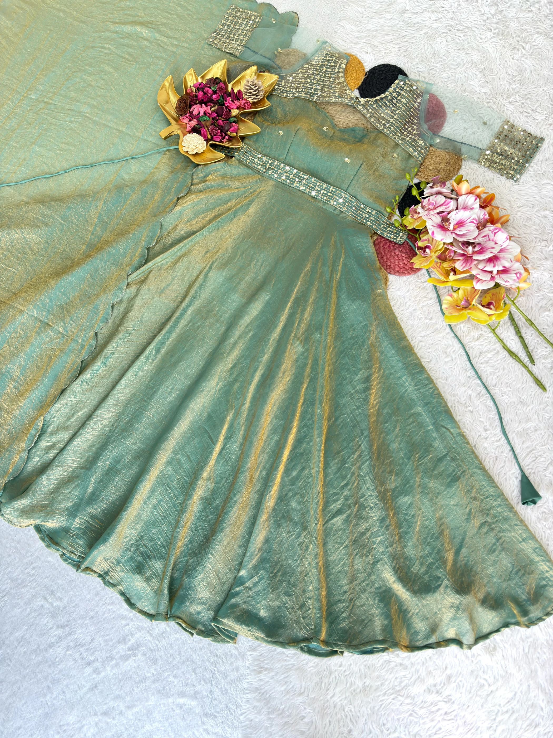 Doremon Crush Gown with Dupatta 3
