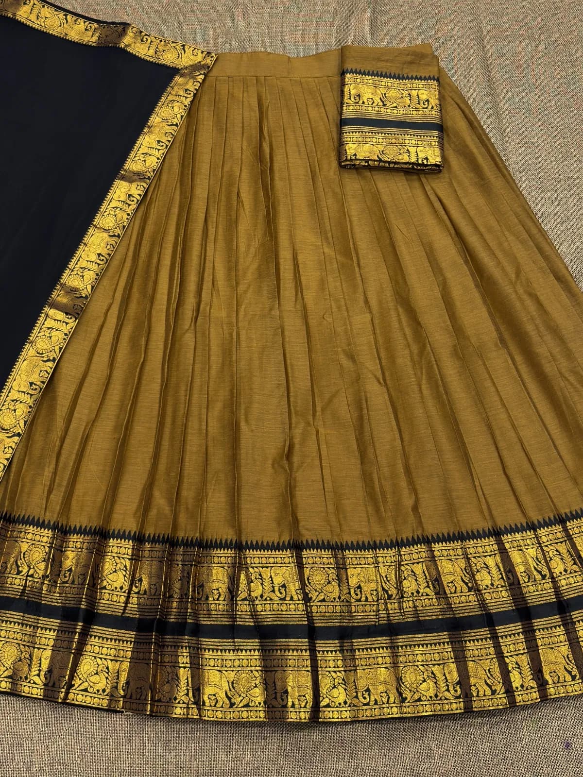 Pure KanchiCotton Half-Saree Set 2