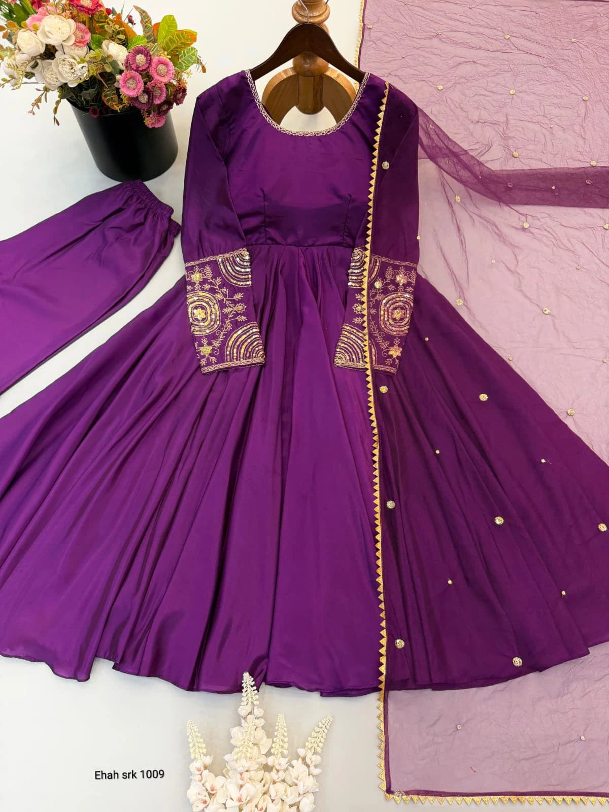 Upada Silk Gown with Dupatta 3