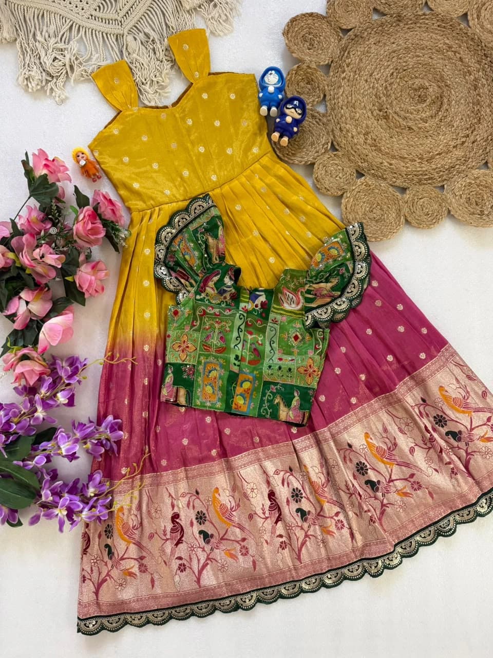 Viscose Dola Silk Kids Gown 6