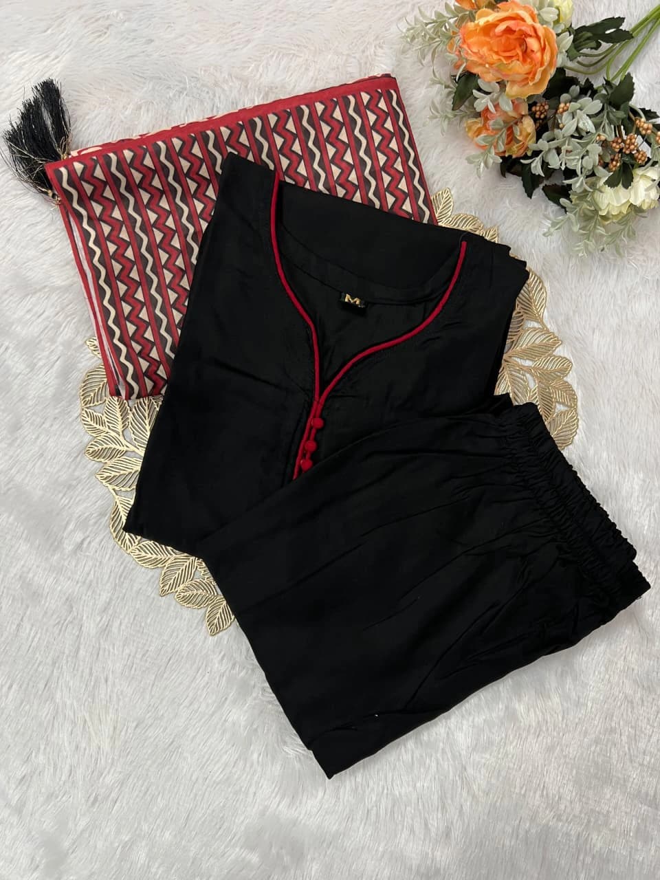 Rayon Kurti Pant Dupatta Set 11