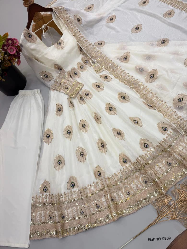 Fendy Silk Gown with Dupatta 2