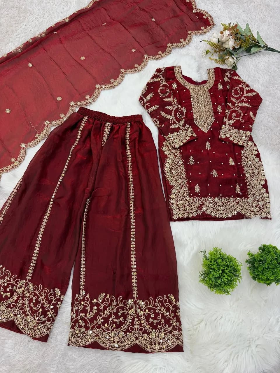 💕💕Premium mom & daughter Combo Ready to Wear sharara set💕💕 3