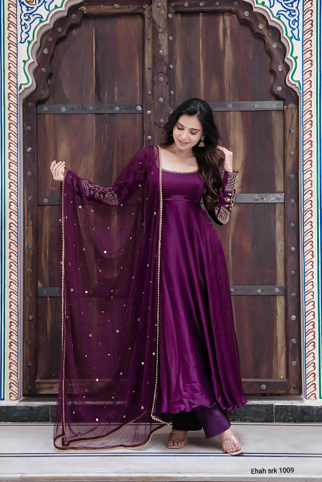 Upada Silk Gown with Dupatta 5