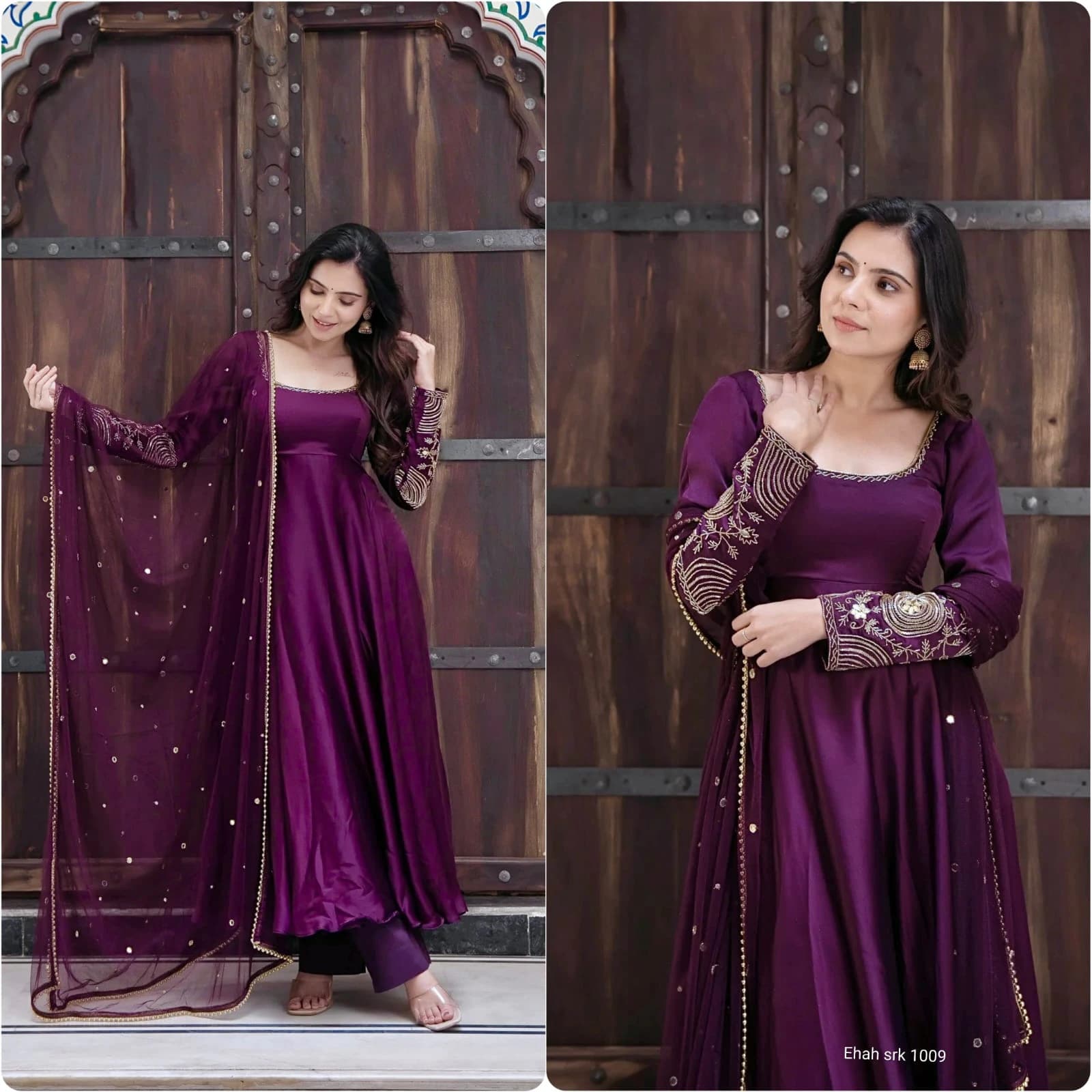 Upada Silk Gown with Dupatta 4