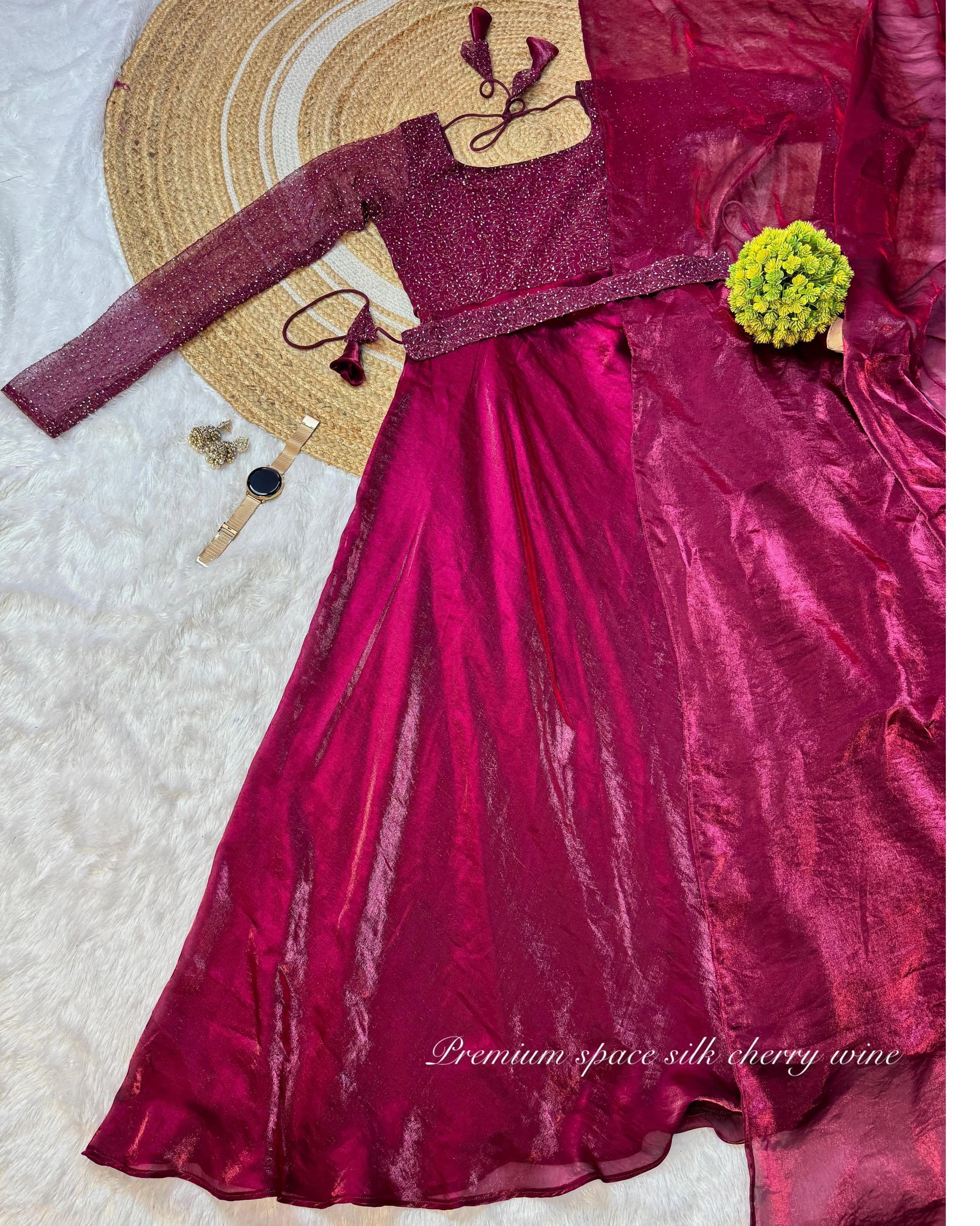 ❣️❣️Exclusive party wear 3 in 1 style gown outfit❣️❣️ 4