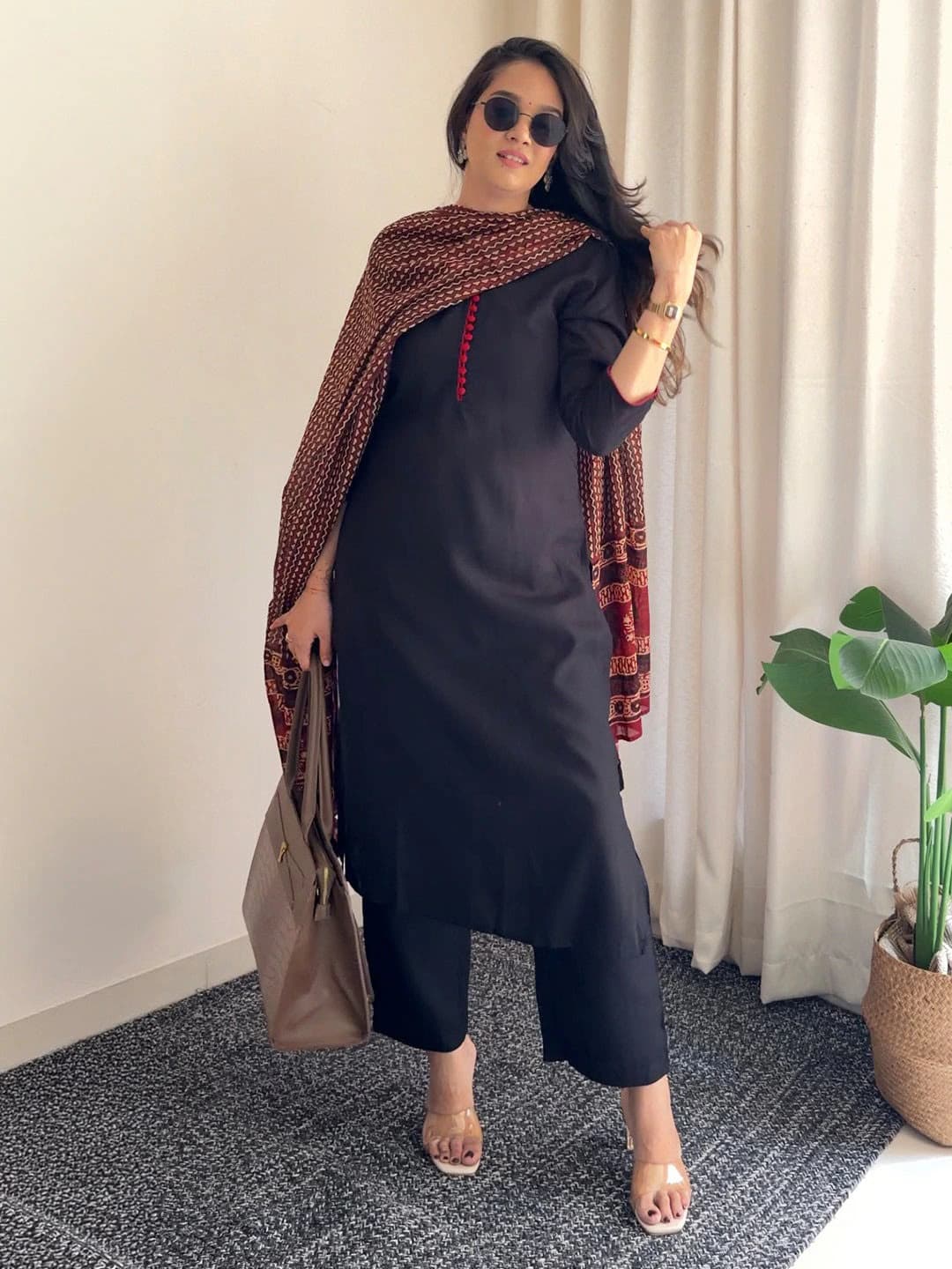Rayon Kurti Pant Dupatta Set 8