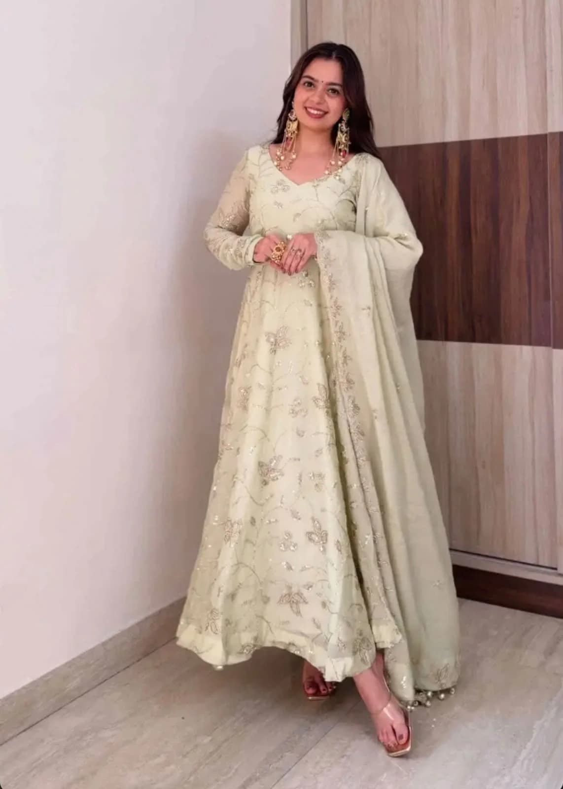 Fendy Silk Gown with Dupatta 2