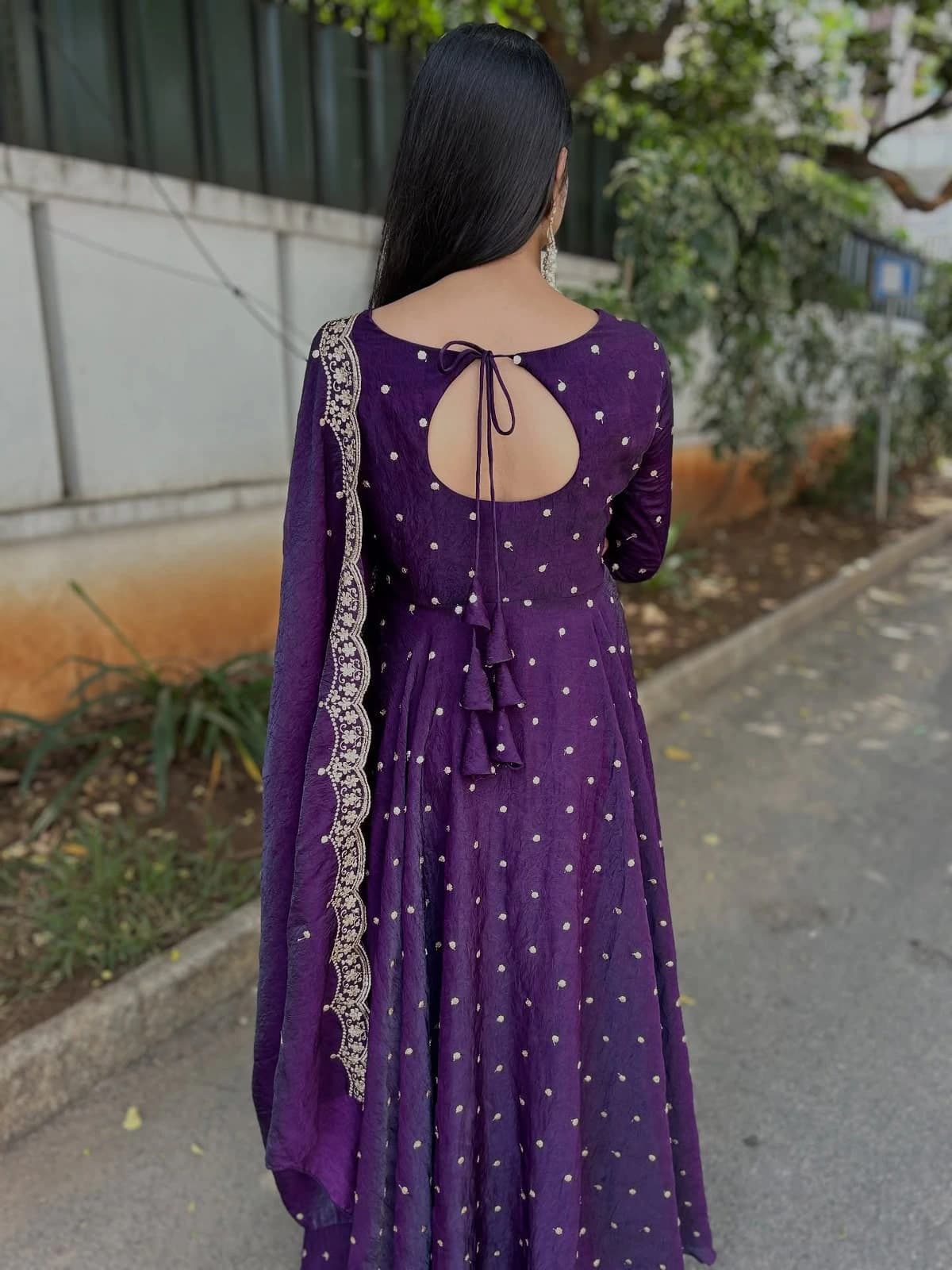 Vichitra Silk Anarkali 4