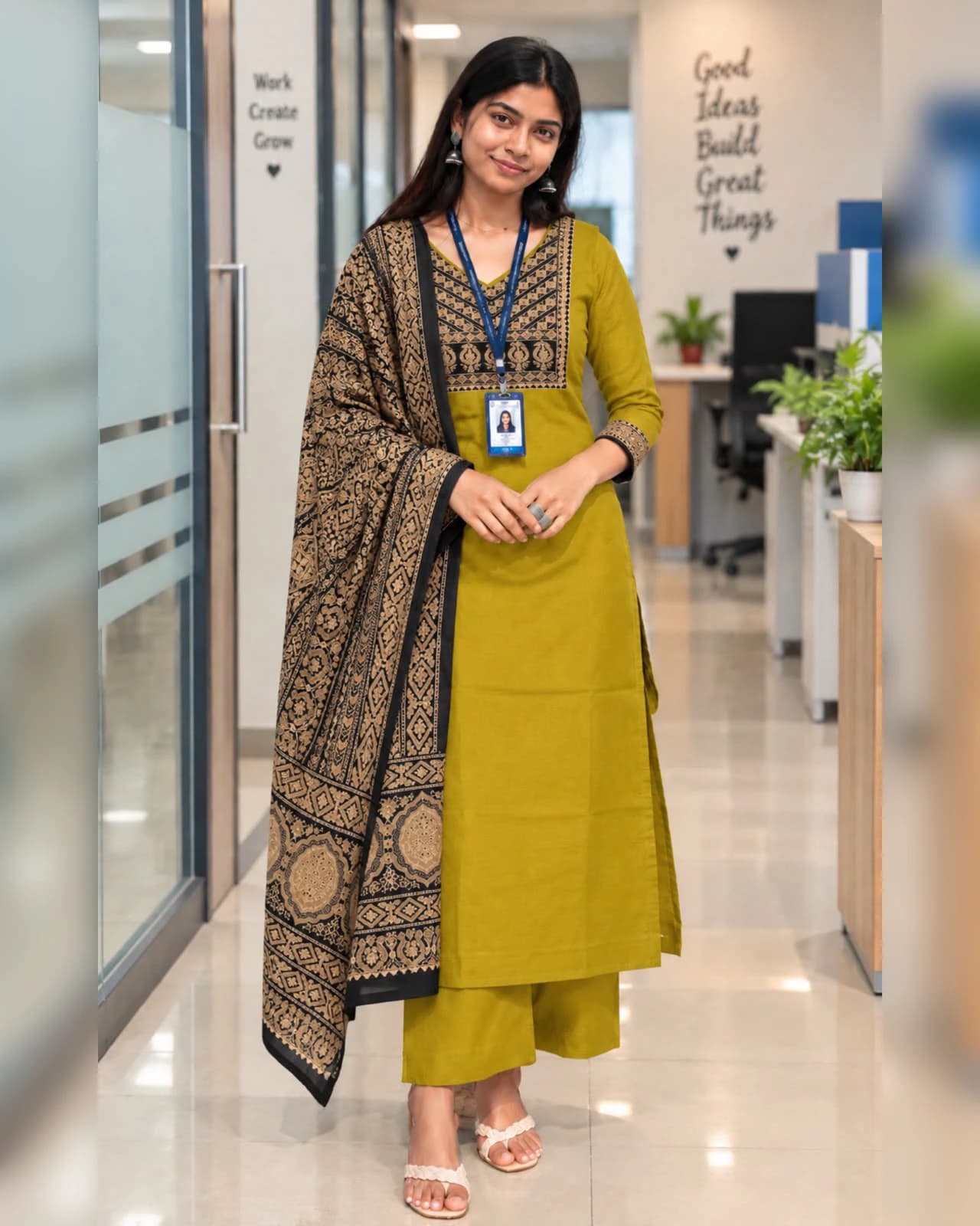 Cotton Ajrakh Print Kurta Set