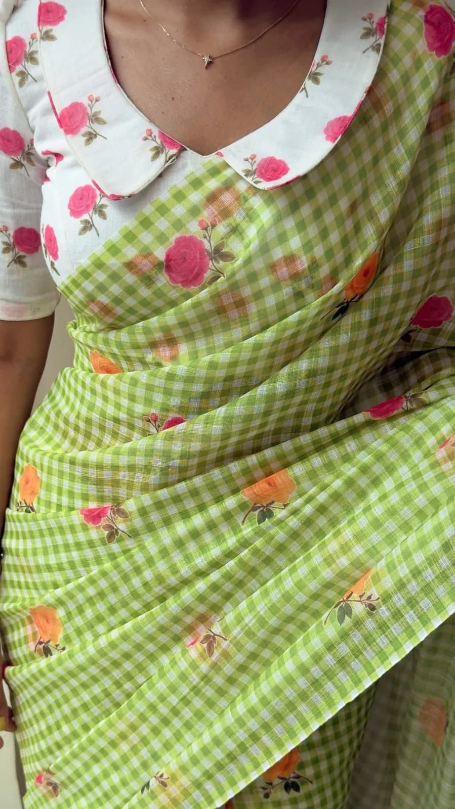 🍁🍁Trending Pure Linen Cotton Sarees With Unstitched Blouse🍁🍁 3