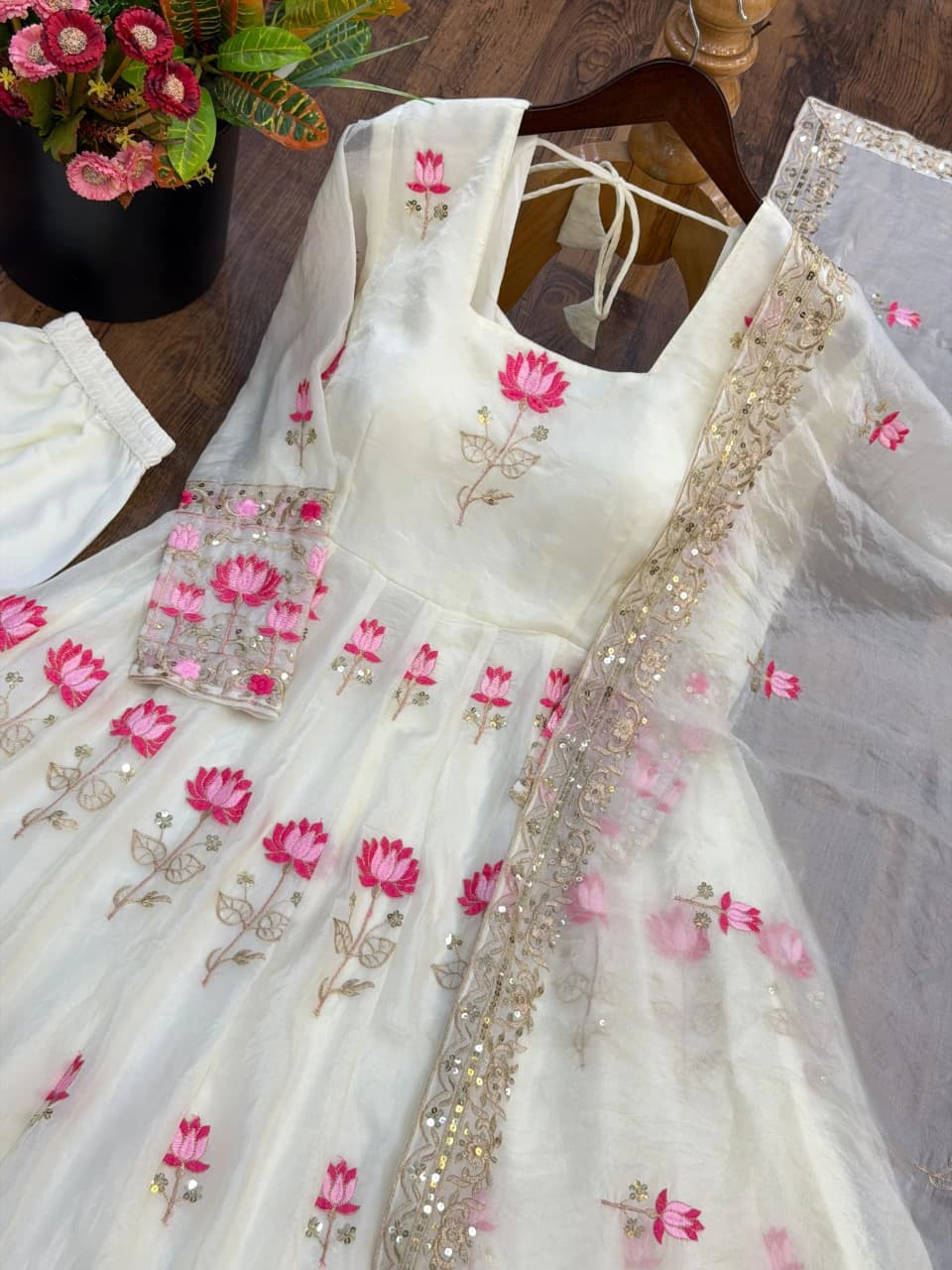 Fendy Silk Anarkali Gown Set 10