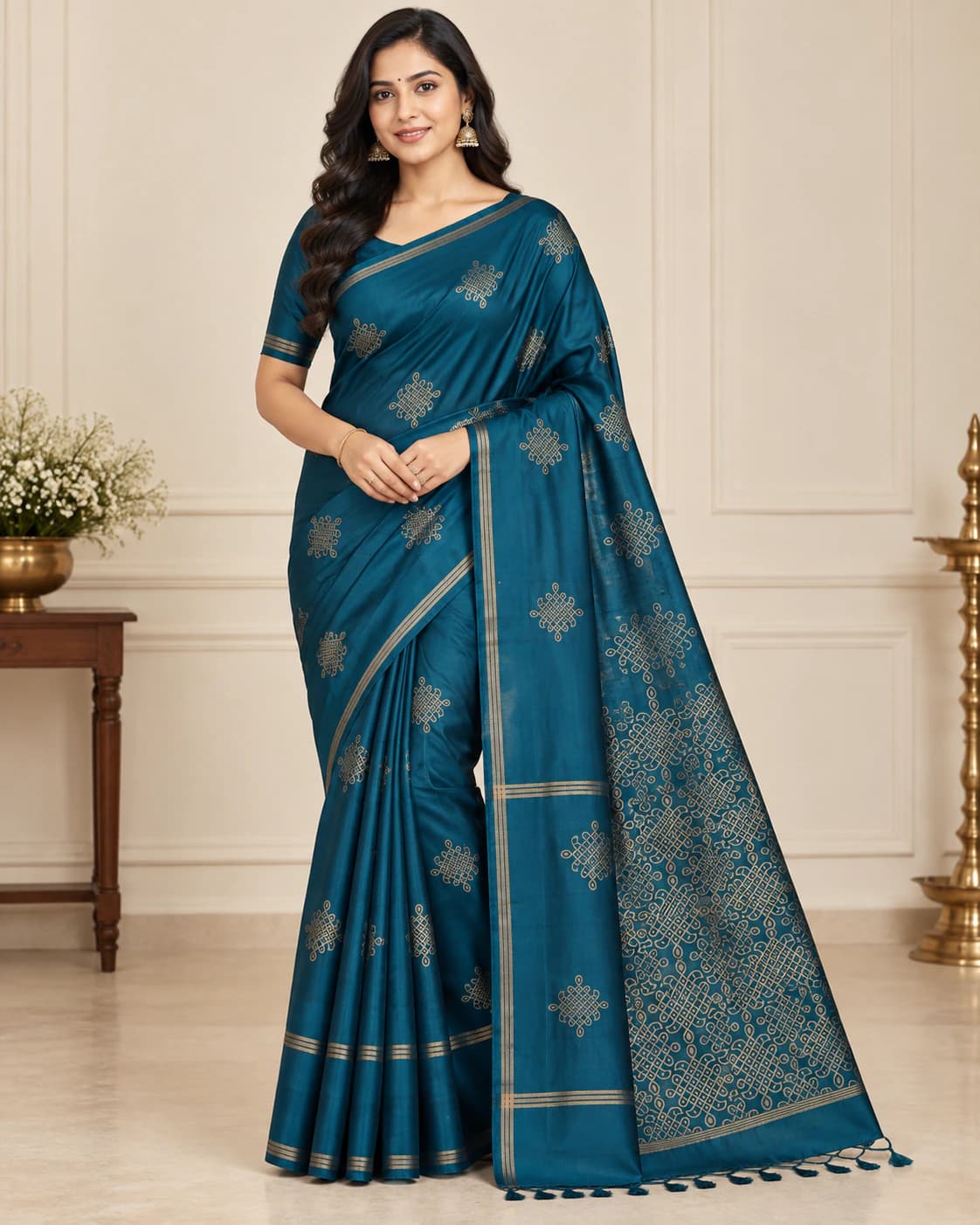 Soft Silk Saree with Blouse 2
