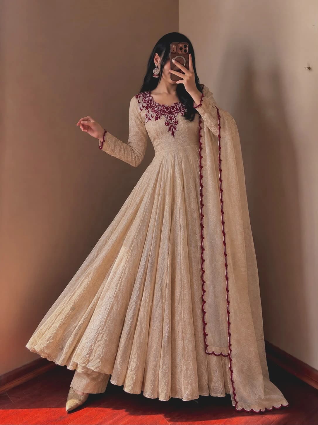 Doremon Crush Embroidered Gown