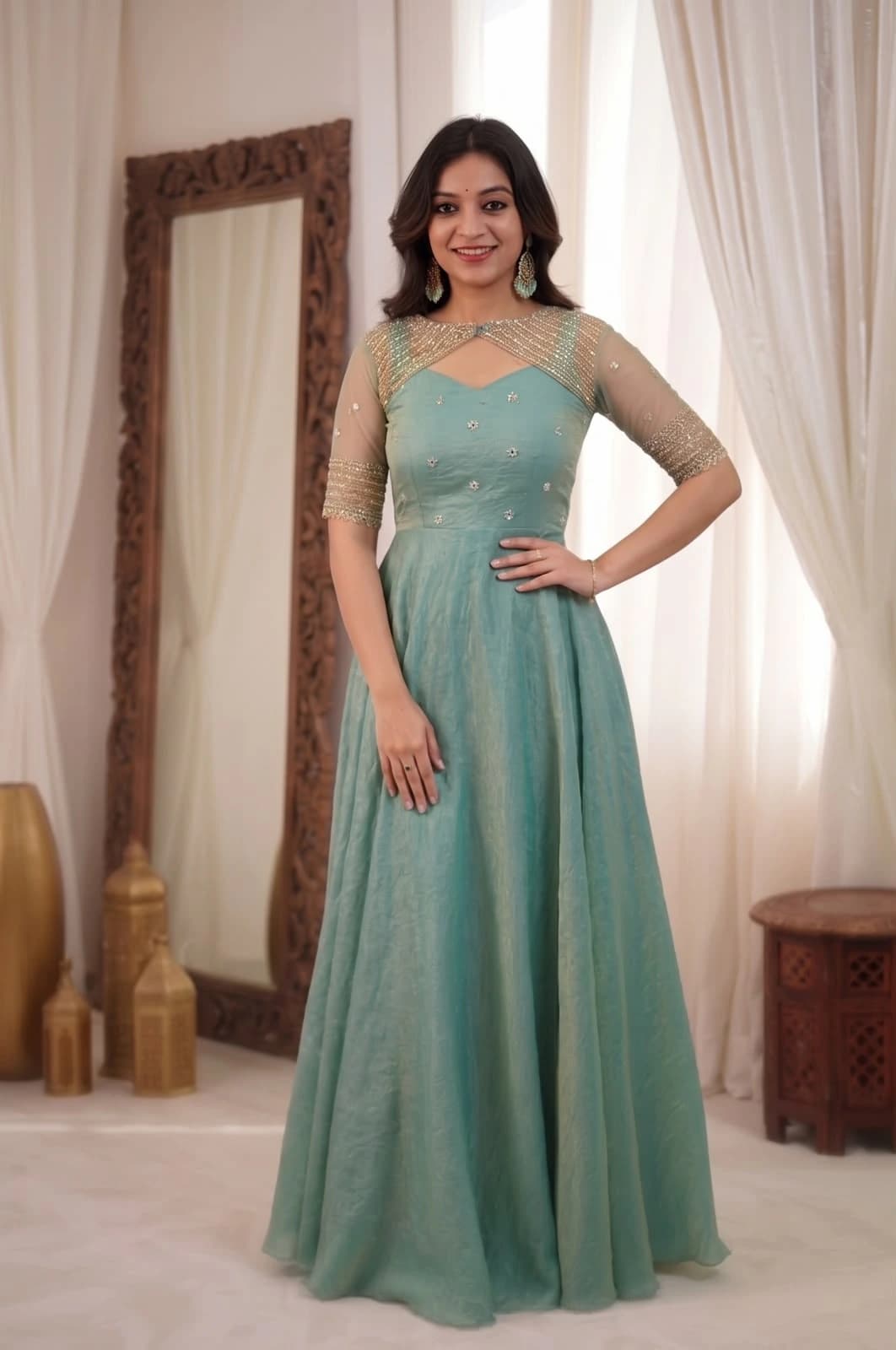 Doremon Crush Gown with Dupatta 4