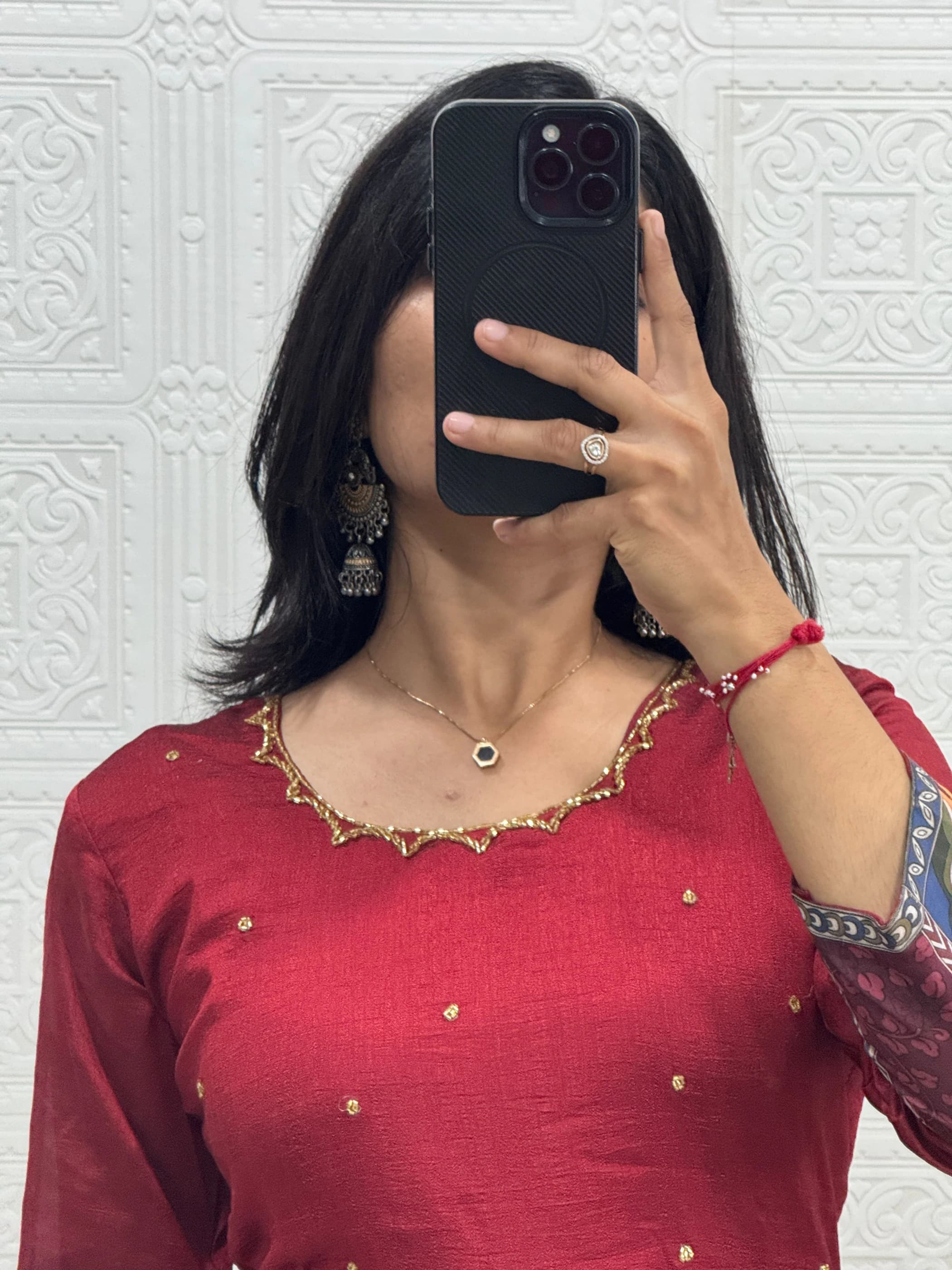 Vichitra Silk Gown 3