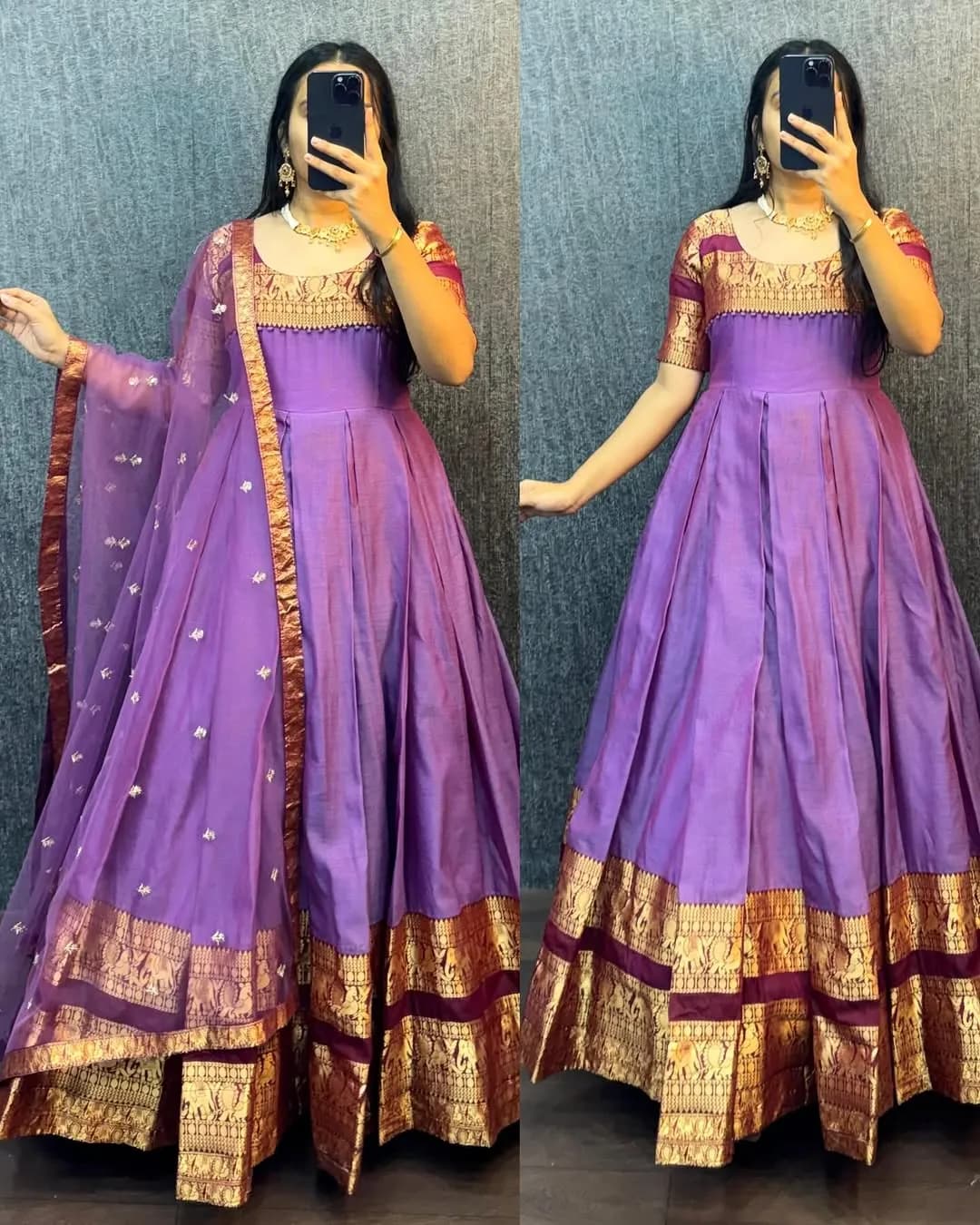 😍😍Traditional Ethnic Gown Set with Dupatta😍😍