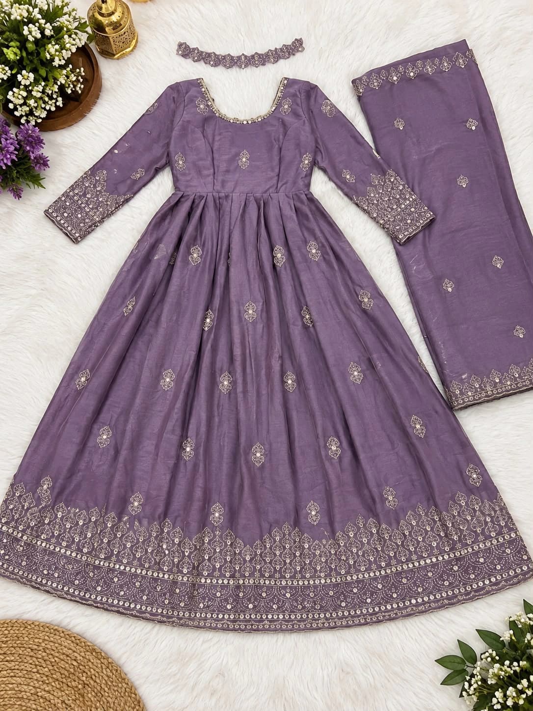Rangoli Crush Anarkali Suit 2