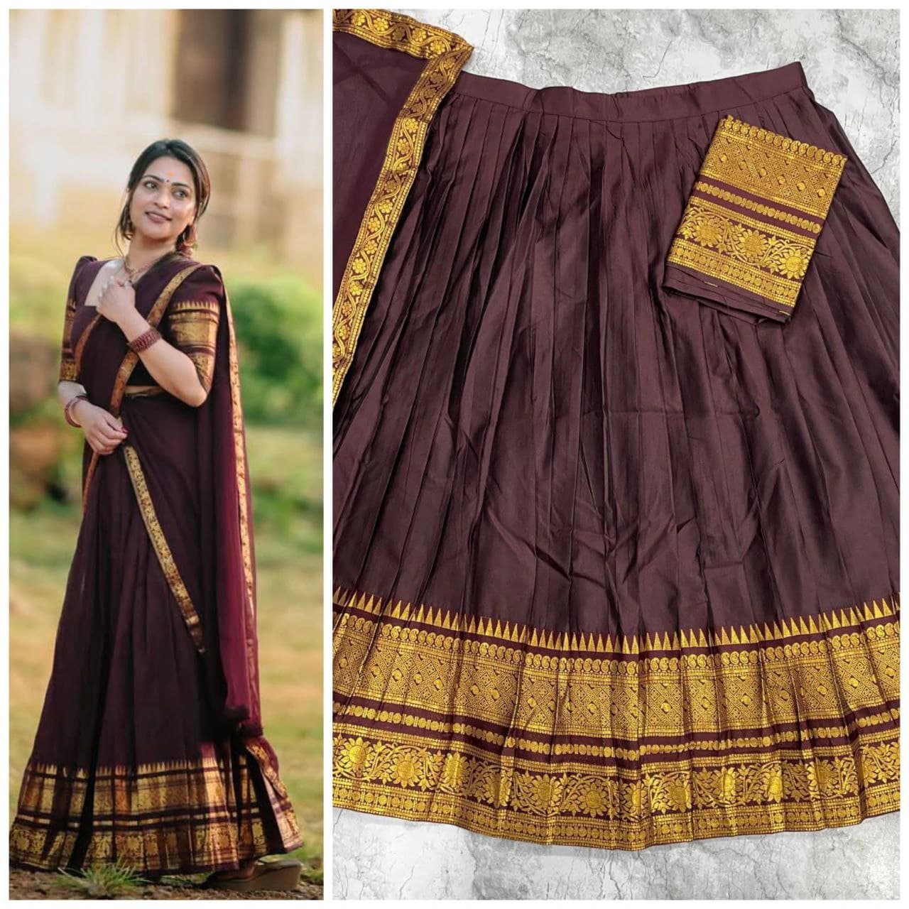 Kanjivaram Silk Lehenga Set