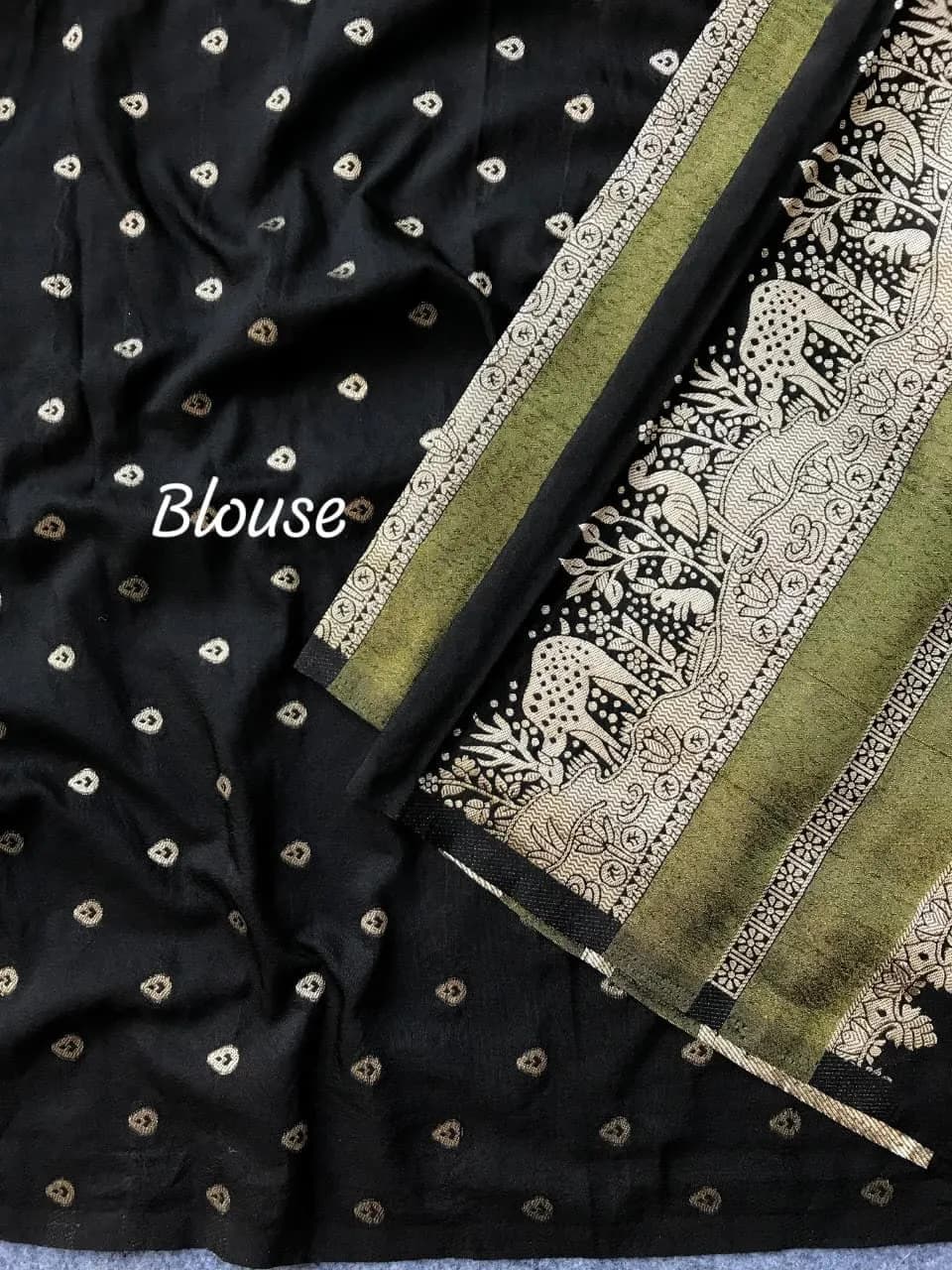 👑👸Insta Viral Khadi Crepe Silk Paithani Saree With Blouse Piece👸👑 2