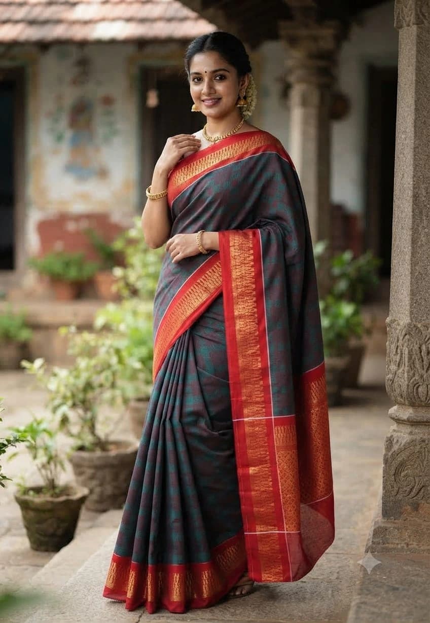 Kayal Emboss Saree with Blouse