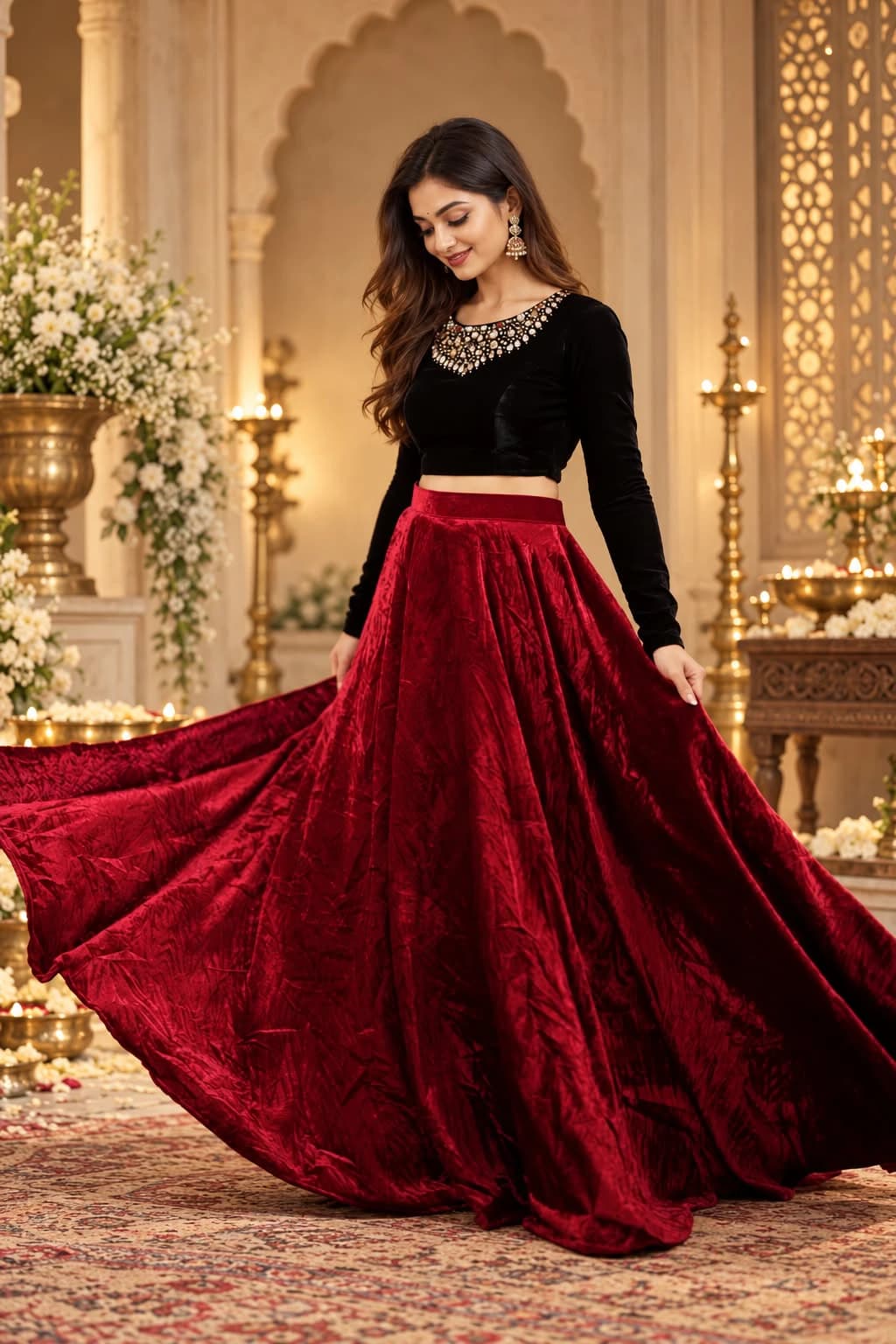 Velvet Lehenga Set 2