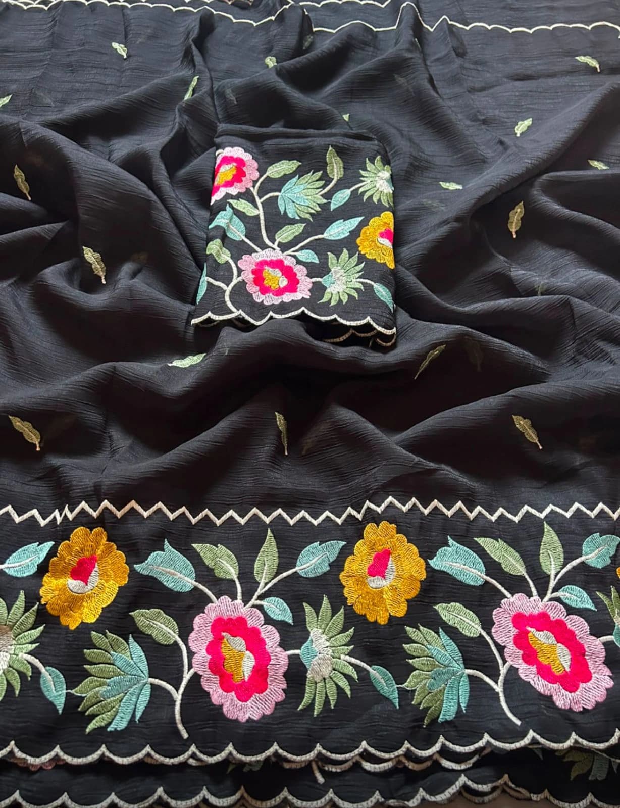 Georgette Embroidered Saree 2