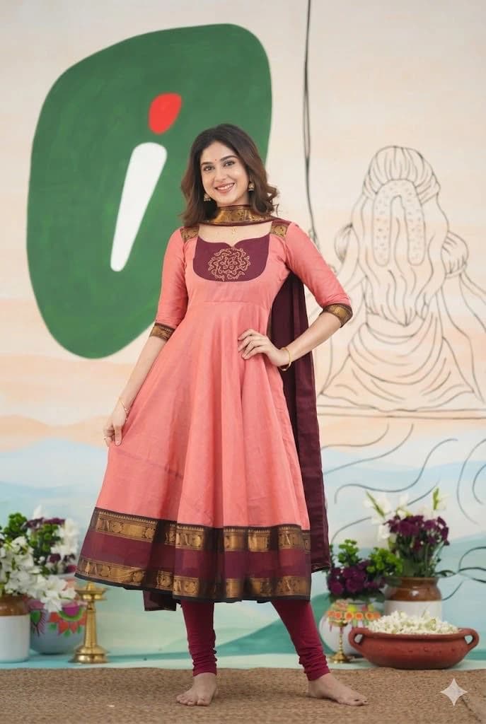 Jacquard Silk Anarkali Suit 3