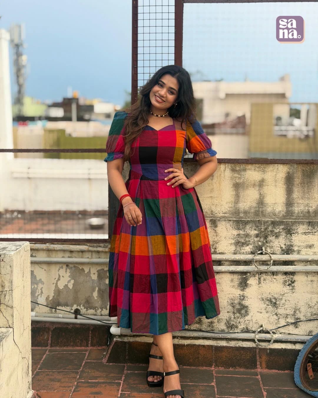 Cotton Madras Checks Dress 5