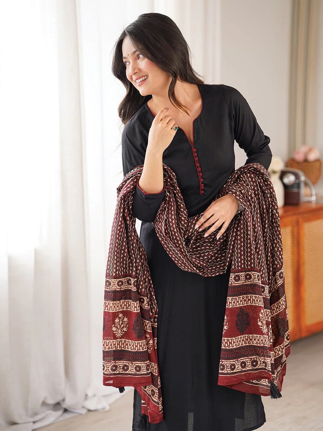Rayon Kurti Pant Dupatta Set 10