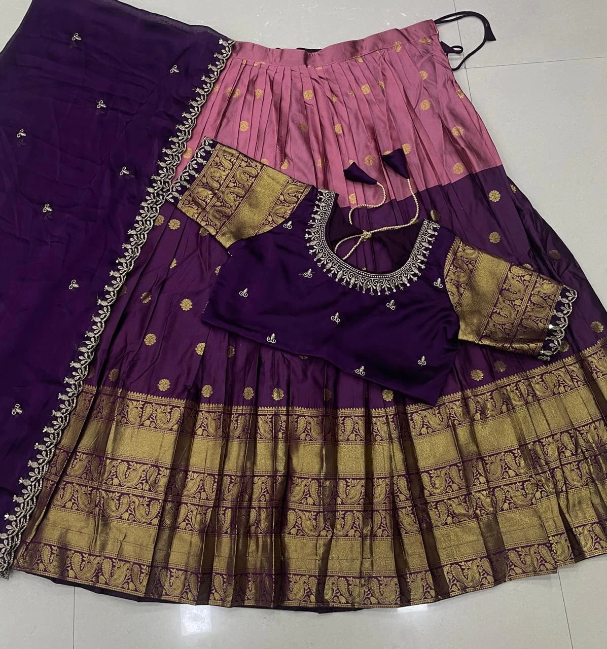 Lehanga collection full stiched Lehenga with Full stiched Designer maggam work blouse with embroider