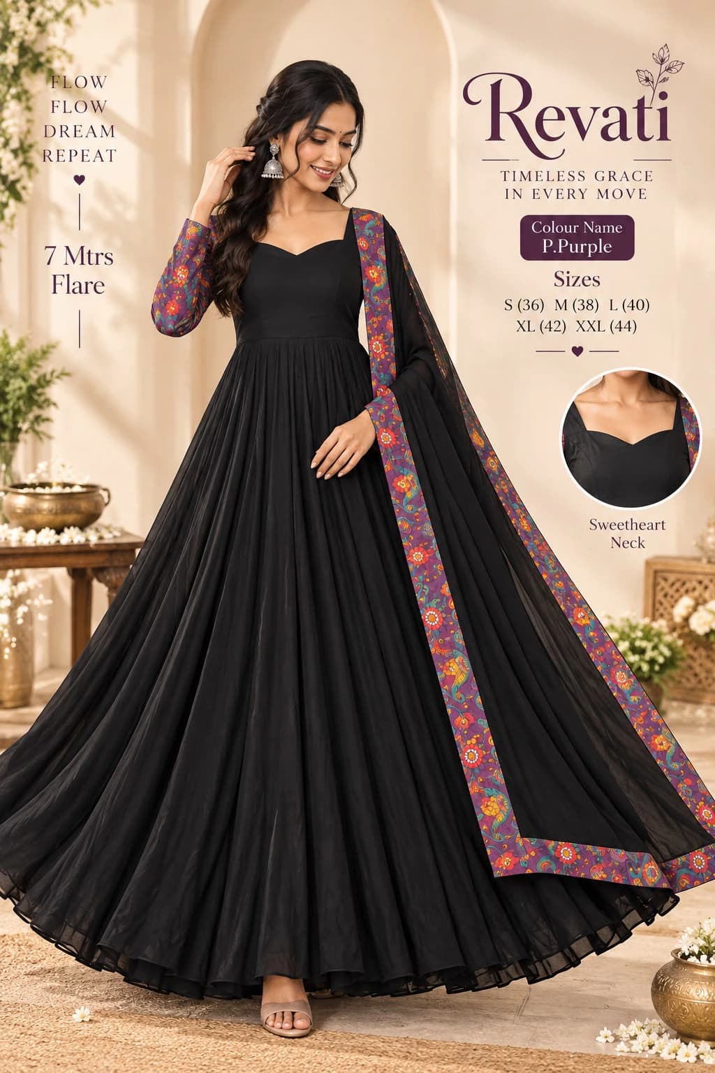 Georgette Anarkali Gown