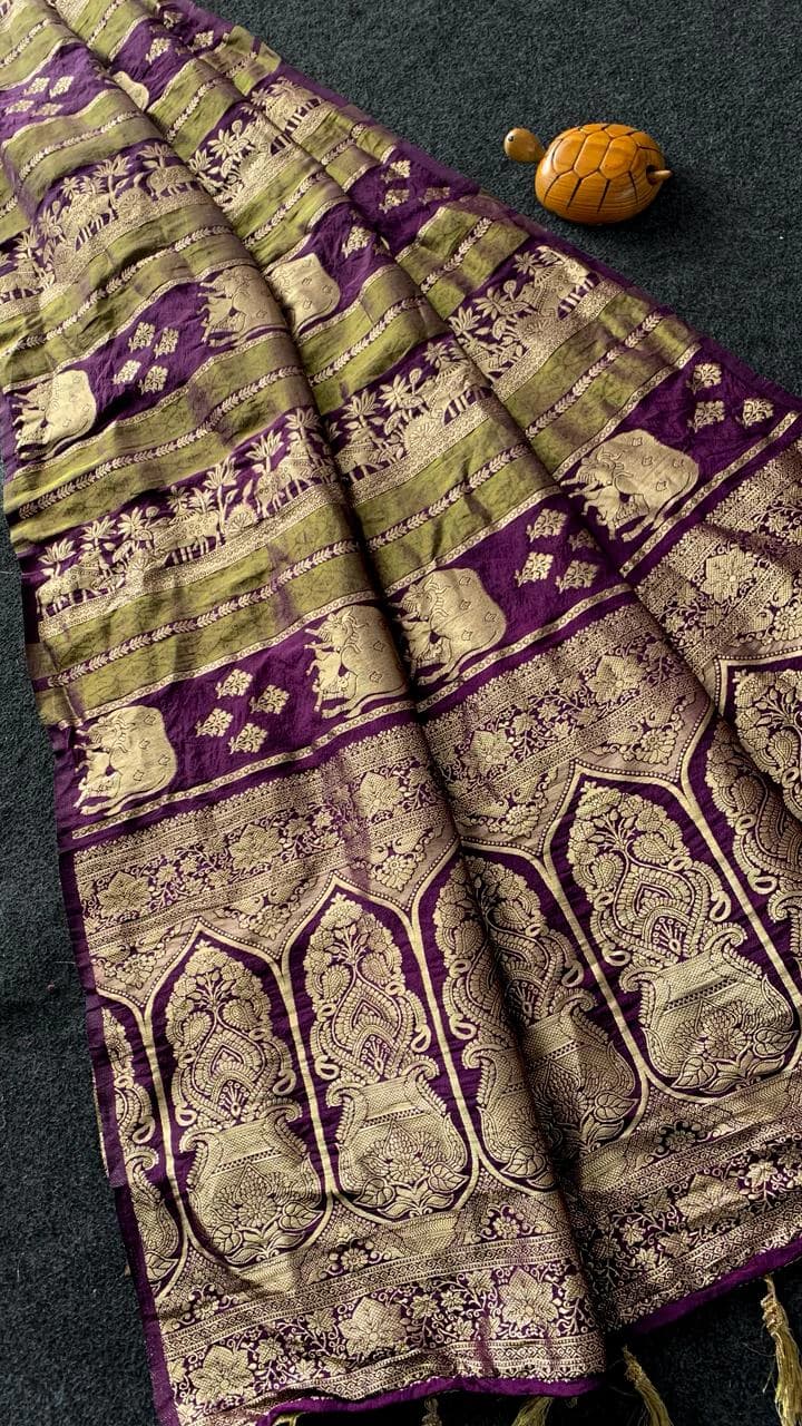 Khadi Crepe Paithani Saree 2