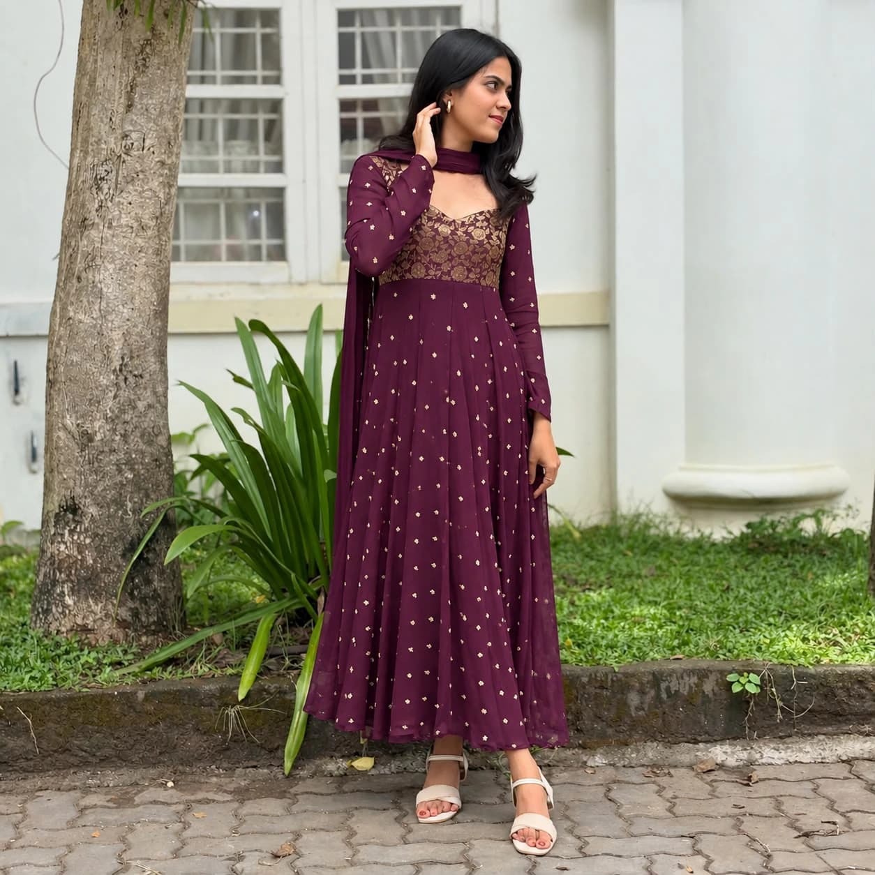Georgette Anarkali Suit Set