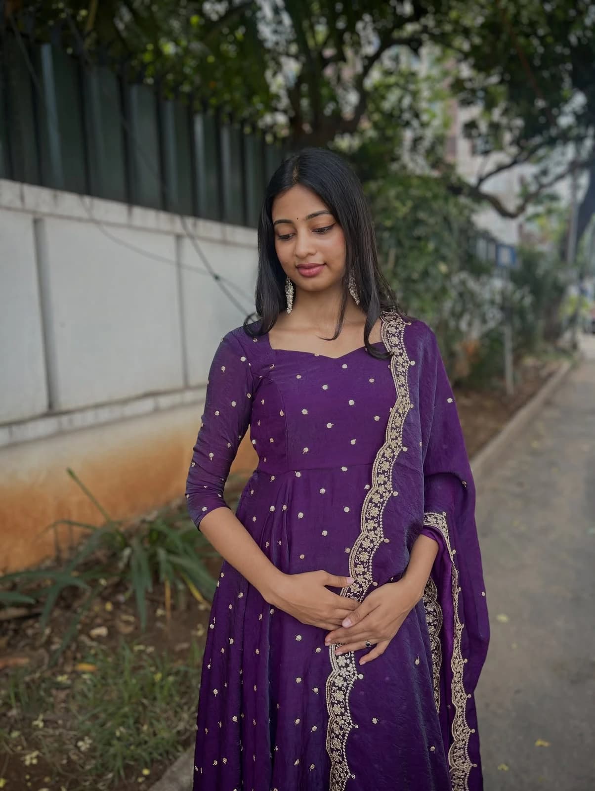 Vichitra Silk Anarkali