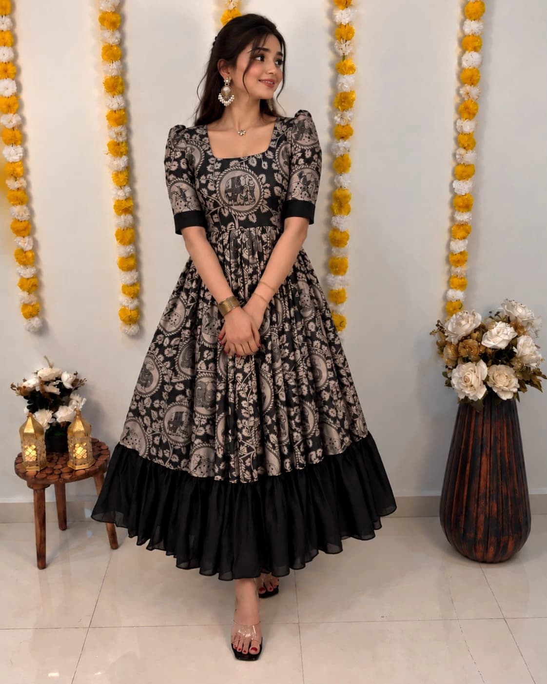Kalamkari Silk Frock