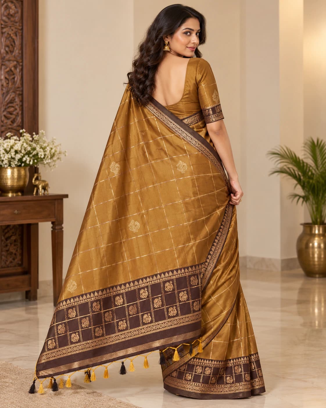 Soft Silk Saree with Blouse 2