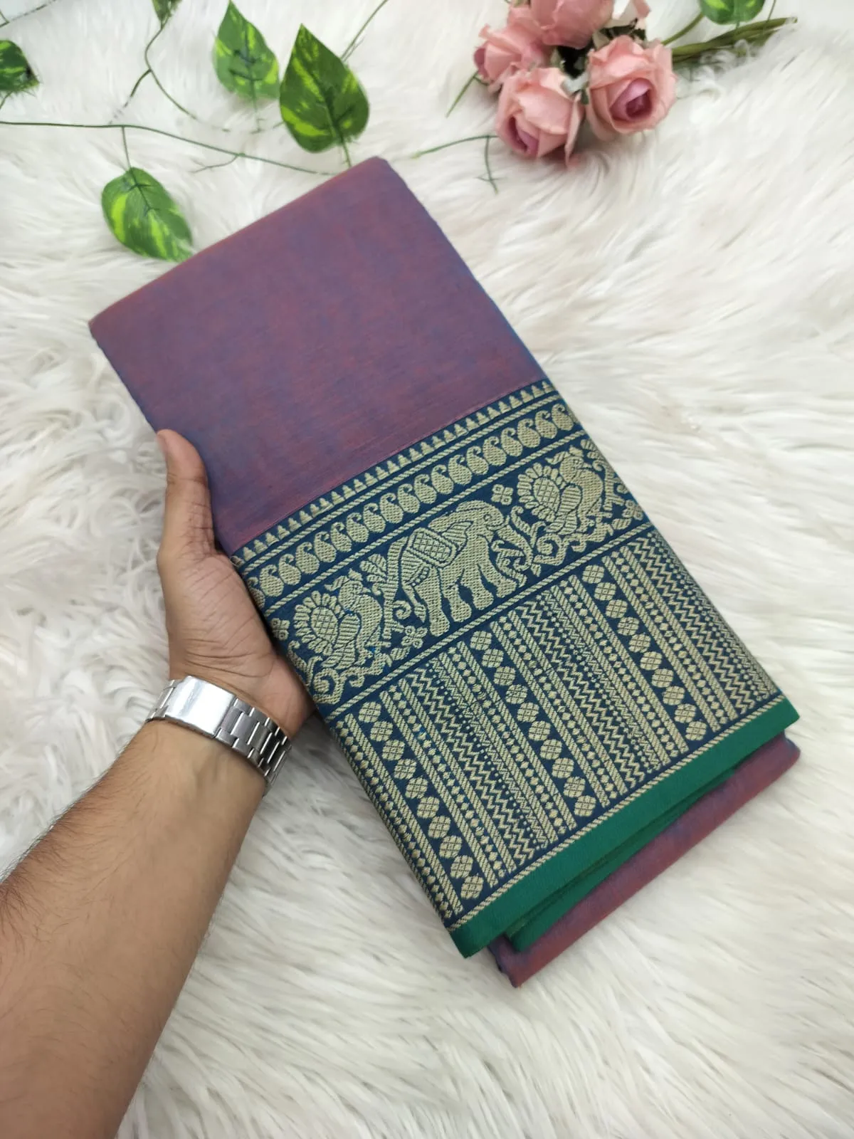 Pure Narayanpet Cotton Saree with Blouse