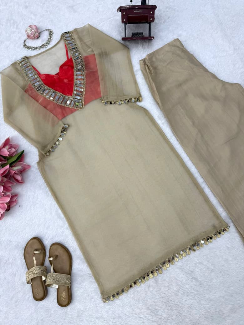Salsa Silk Gown Set for Women 5