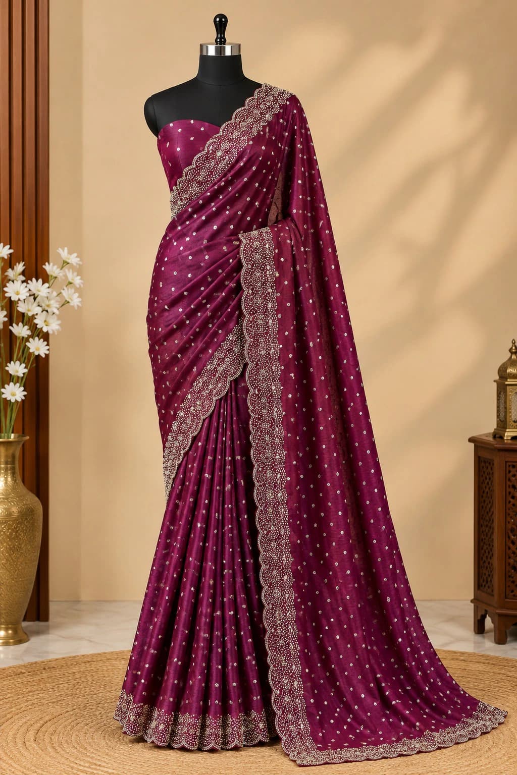 ❤️❤️Most Ever Gorgeous Space Silk Saree With Attractive Blouse Piece😍😍