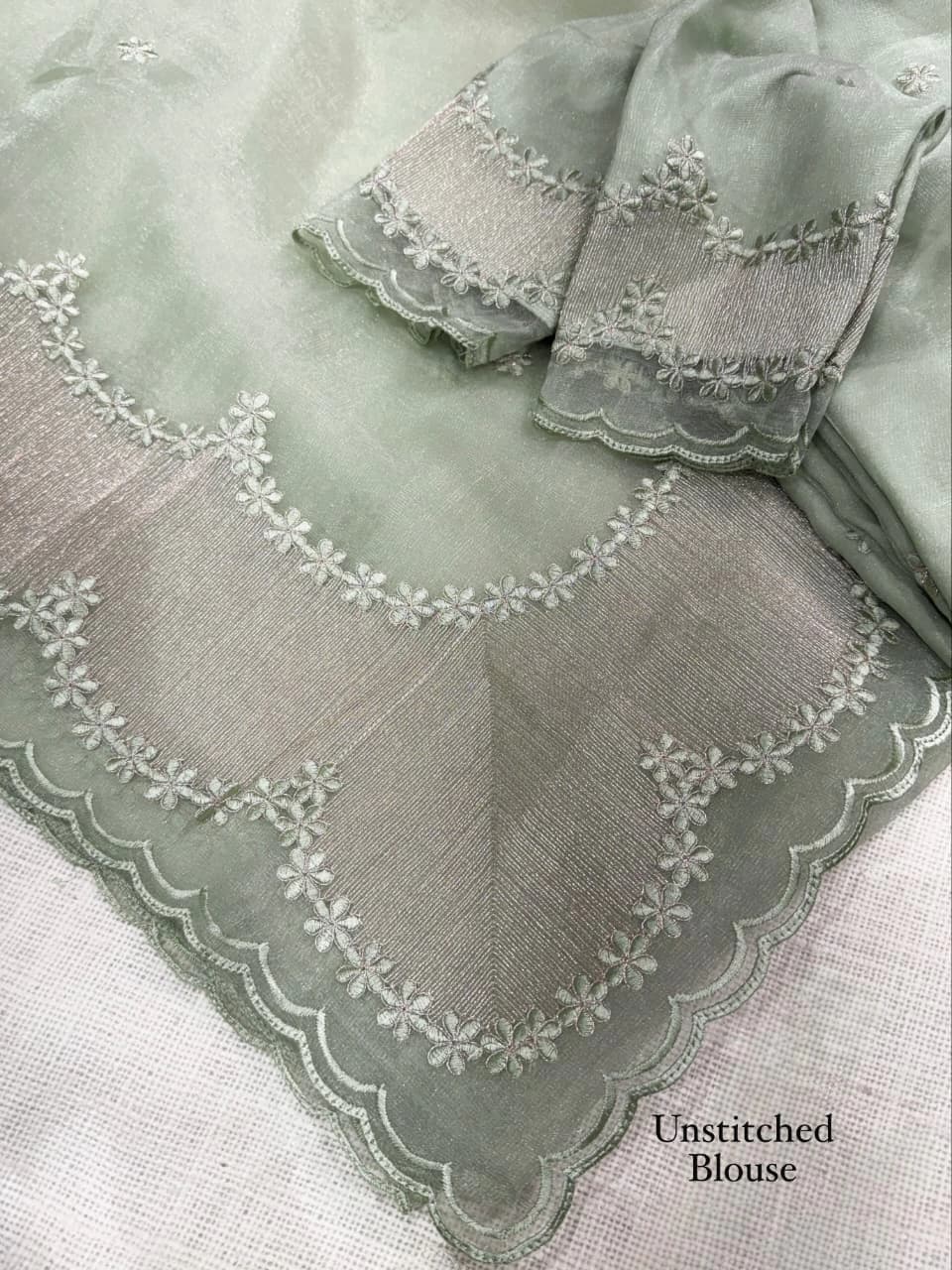 Violin Silk Embroidered Saree 2