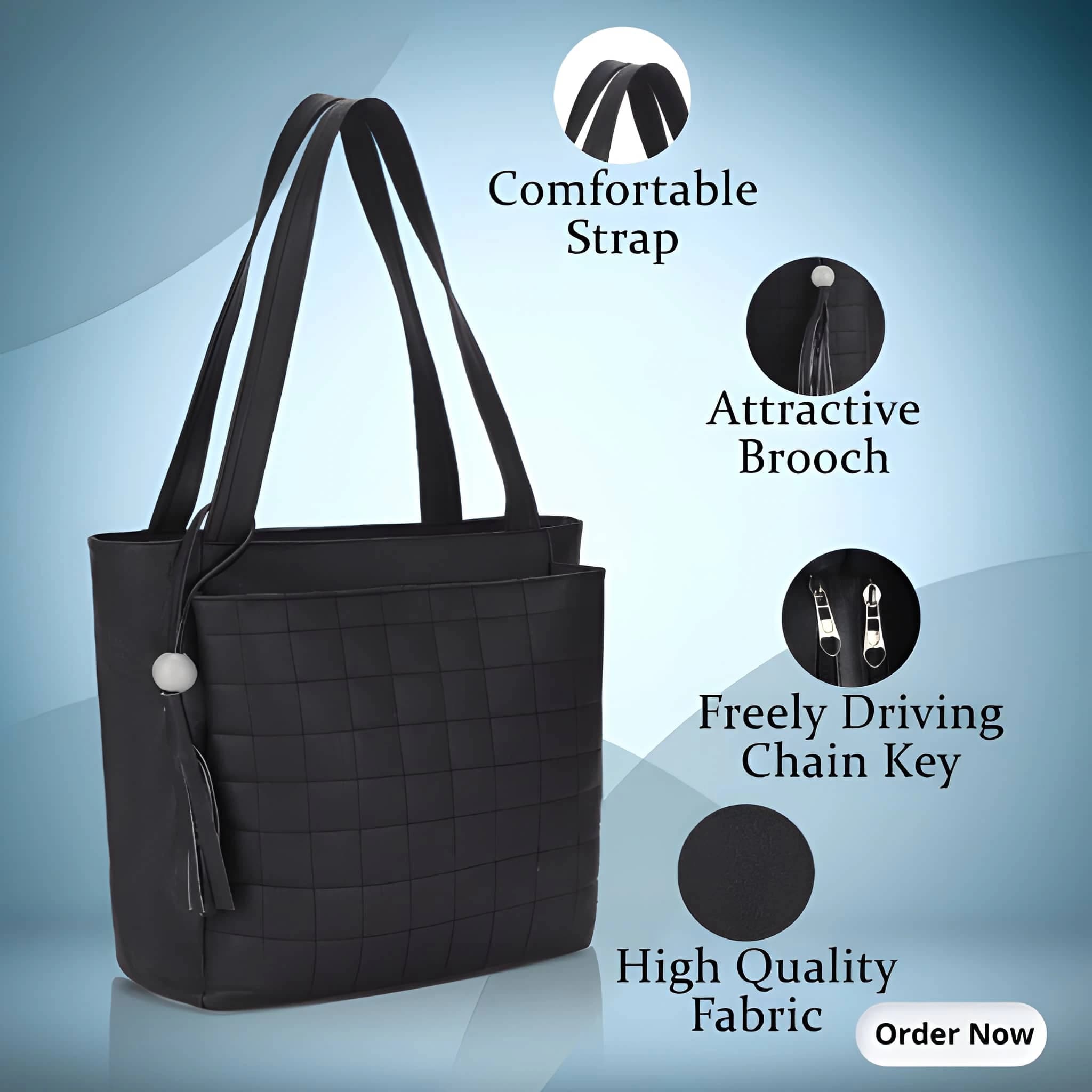 Stylish Women’s Premium Handbag | Elegant PU Leather Tote & Shoulder Bag | Large Capacity 3