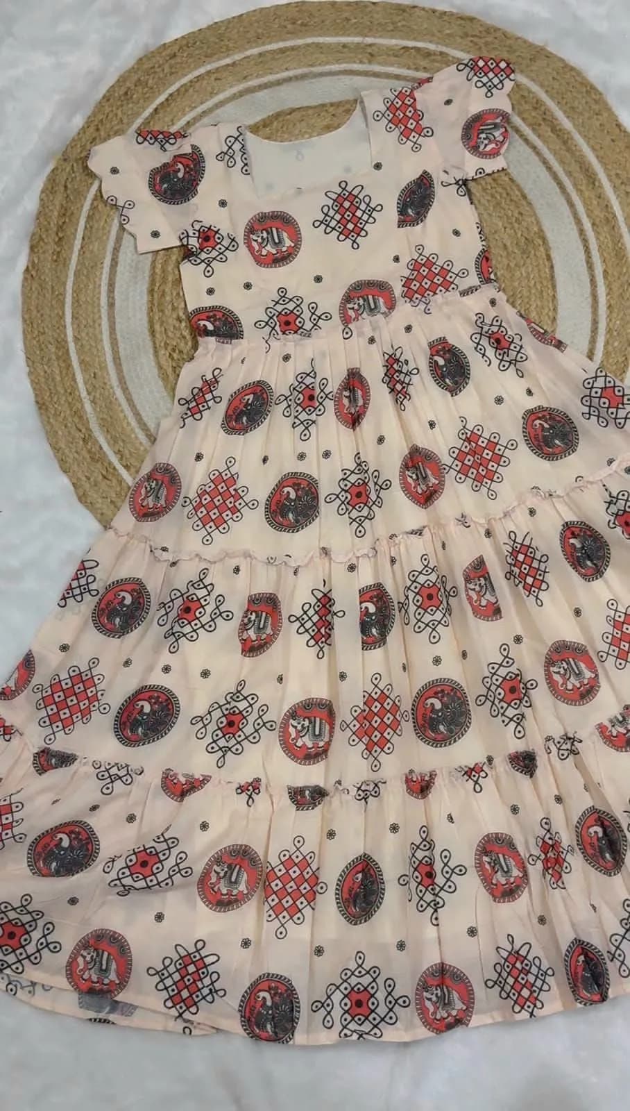 👸🌸Most Trending Kalamkari Kolam Design Mull chanderi Maxi Gown🌸👸 2