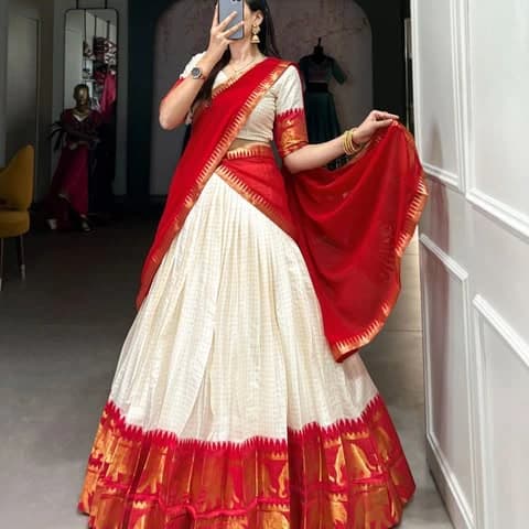Kalyani Cotton Lehenga Choli with Georgette Dupatta 2
